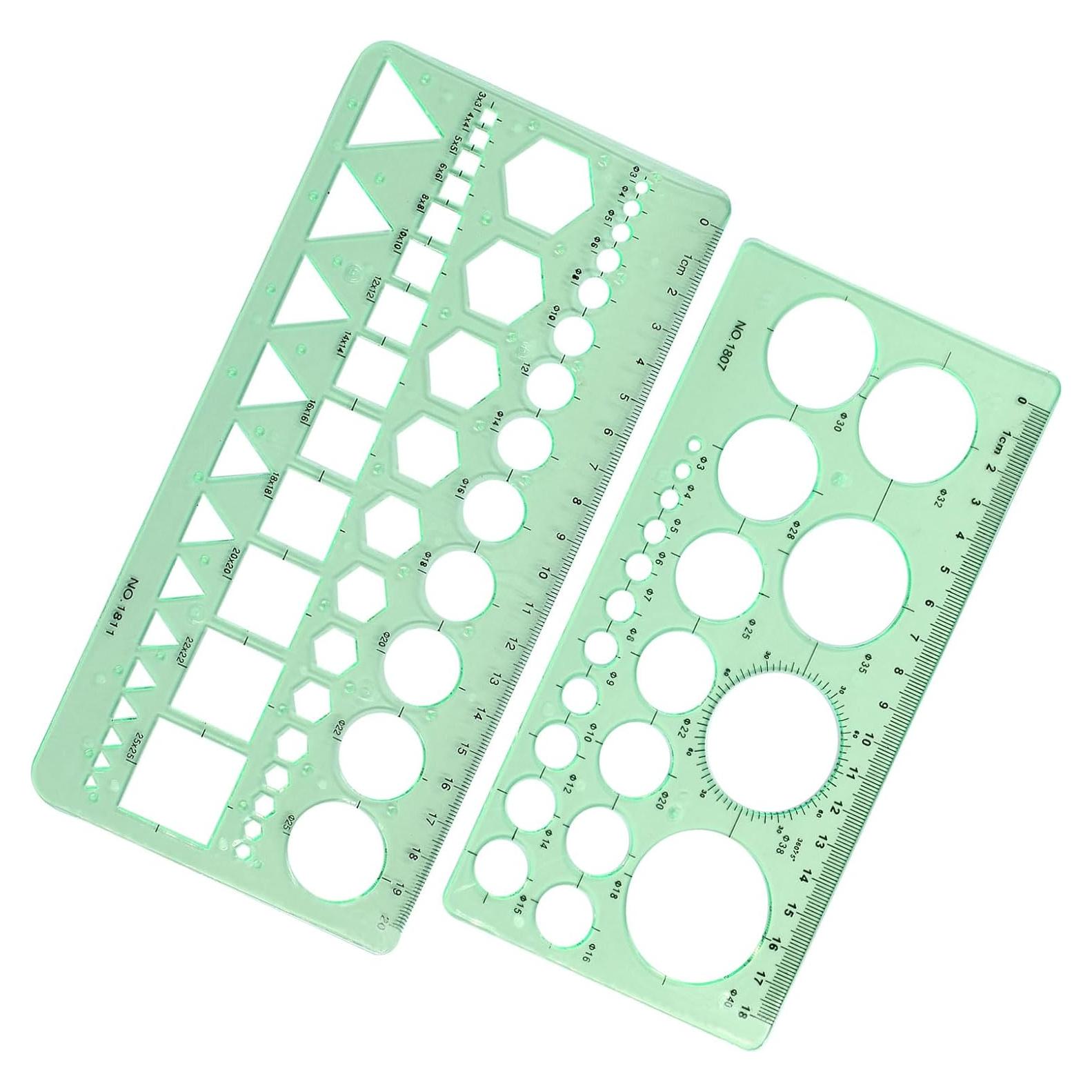 Juego de Plantillas Circulares Transparentes Unlorspy 2 Pcs