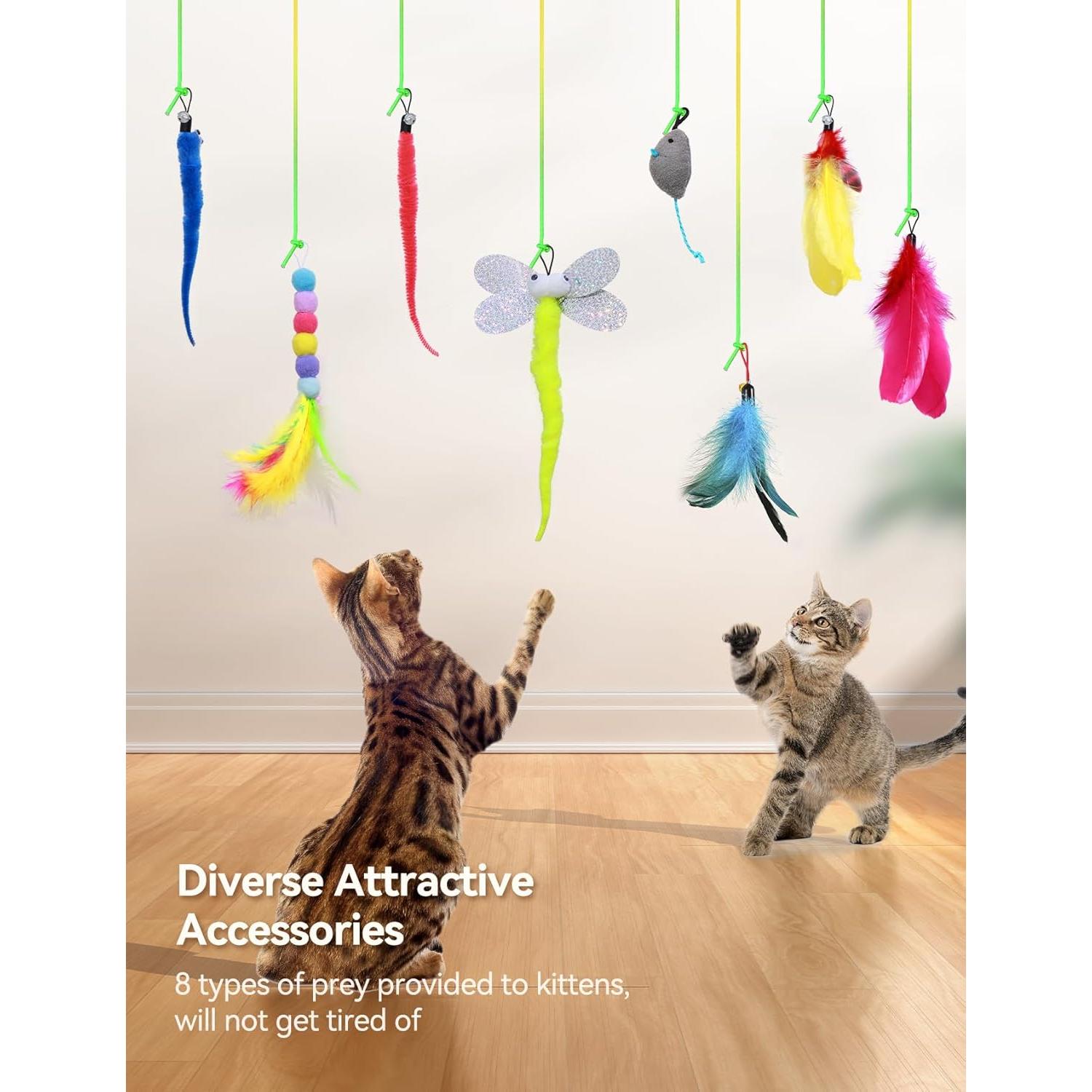 Juguete Interactivo para Gatos TANY E7 con 8 PZS Teaser