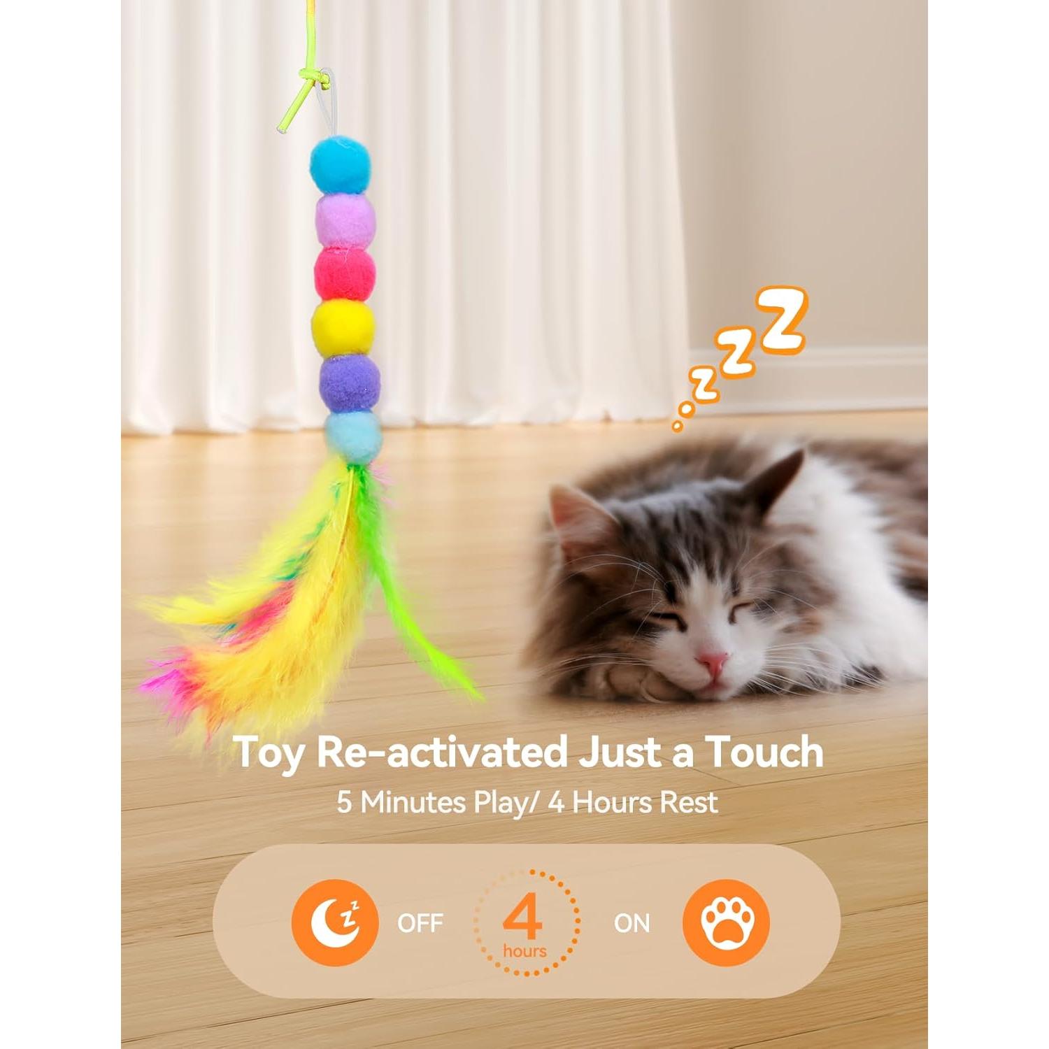 Juguete Interactivo para Gatos TANY E7 con 8 PZS Teaser