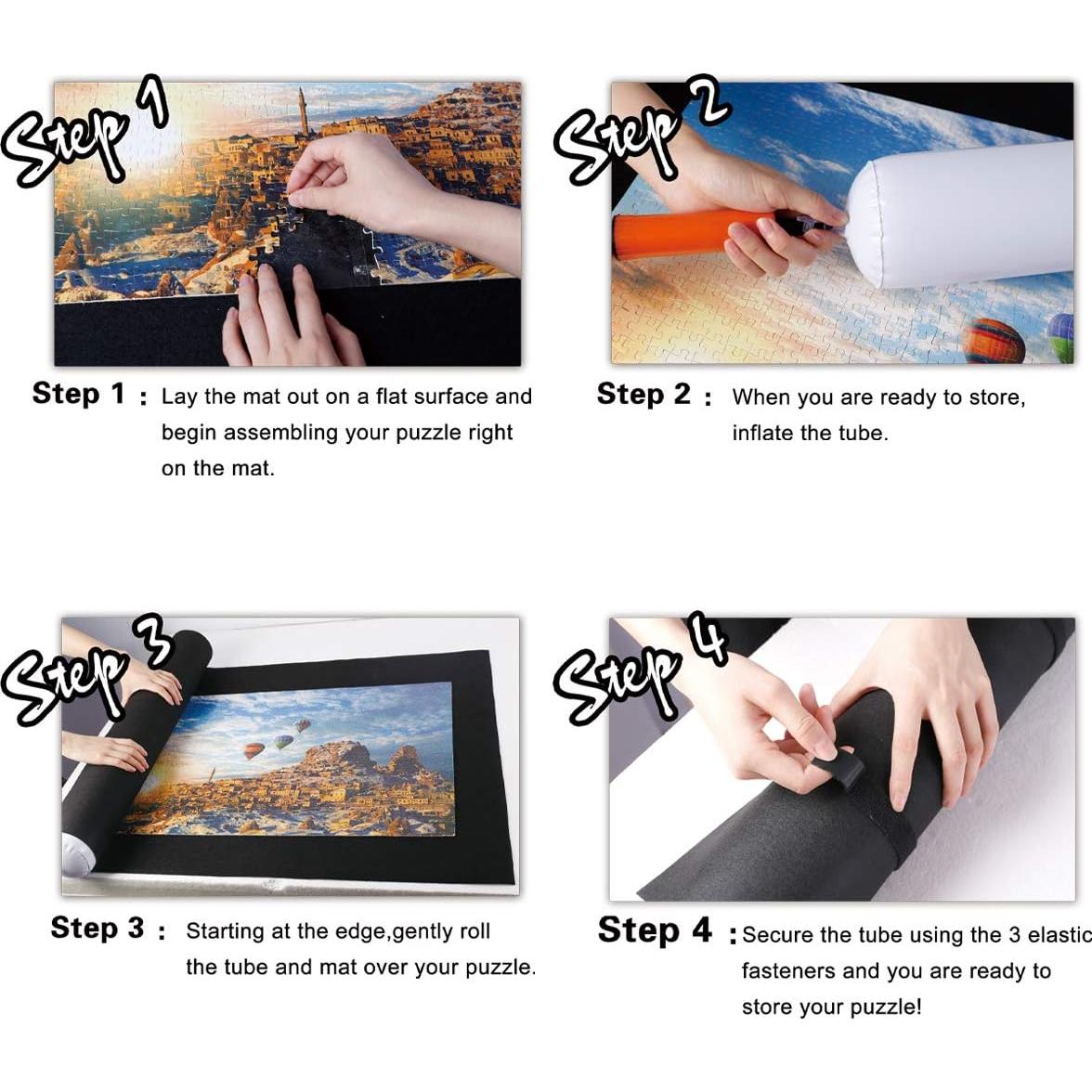 Alfombrilla para Rompecabezas Genovega 2000 Piezas Negro