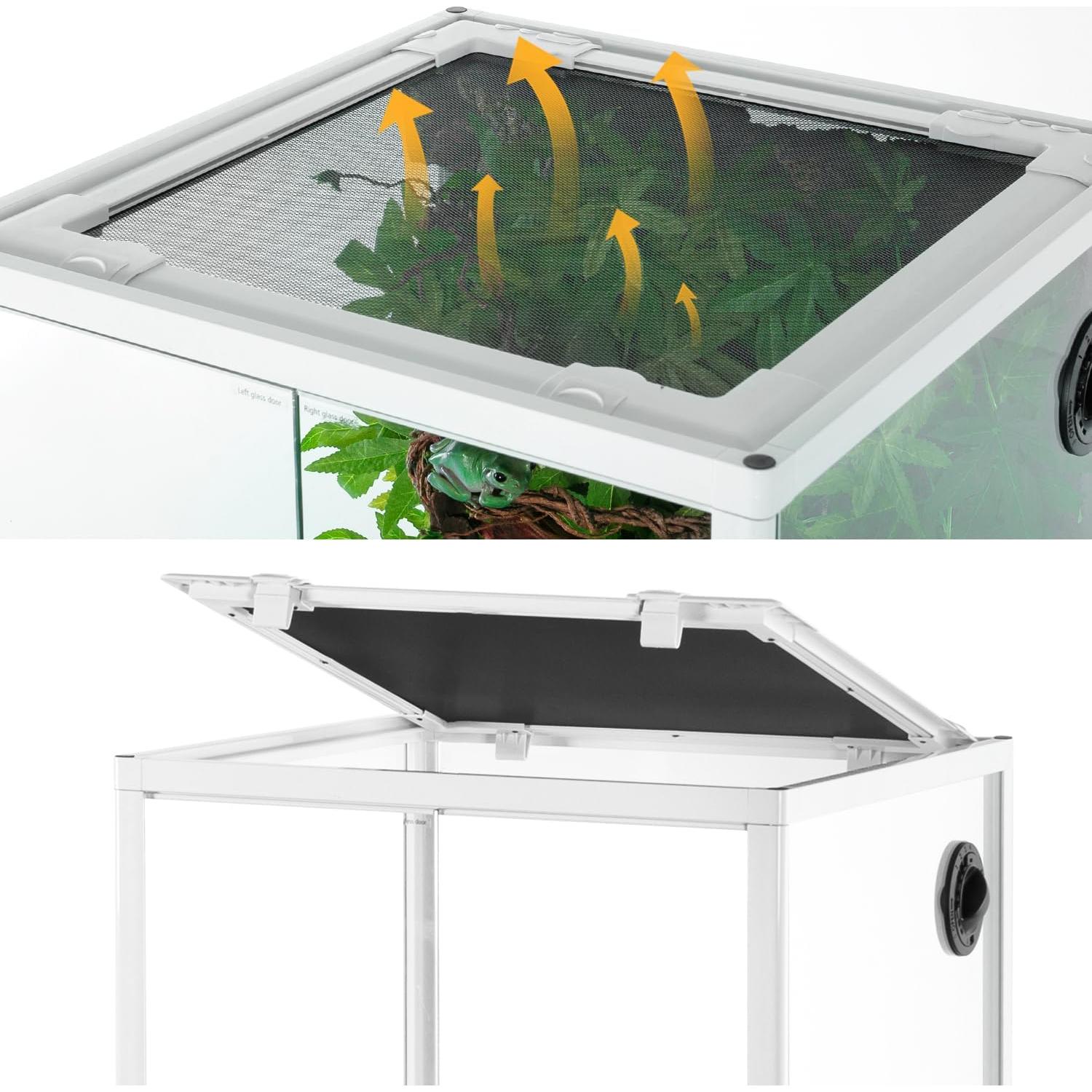 Terrario de Reptiles OIIBO 30 Galones 45.72x45.72x60.96 cm