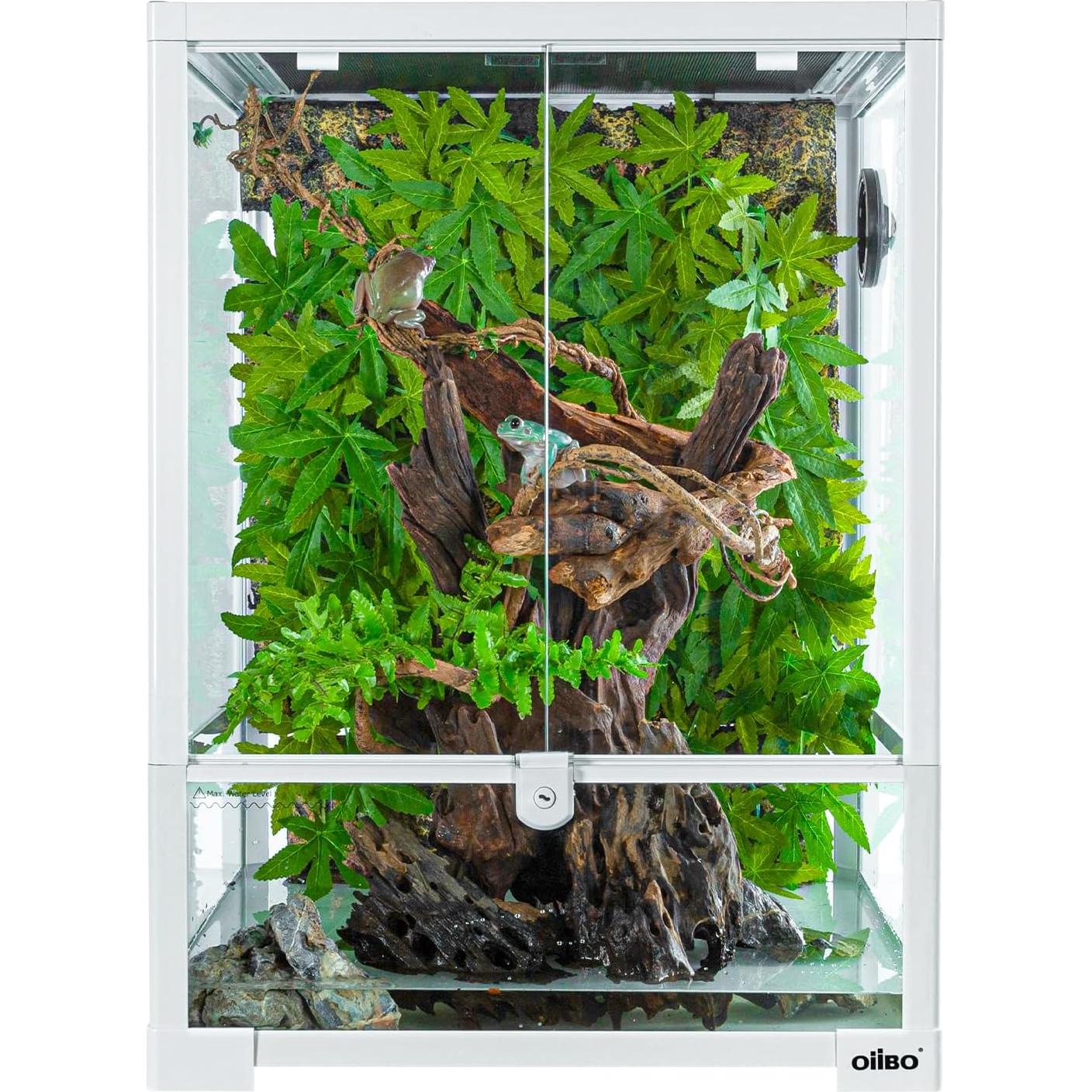 Terrario de Reptiles OIIBO 30 Galones 45.72x45.72x60.96 cm