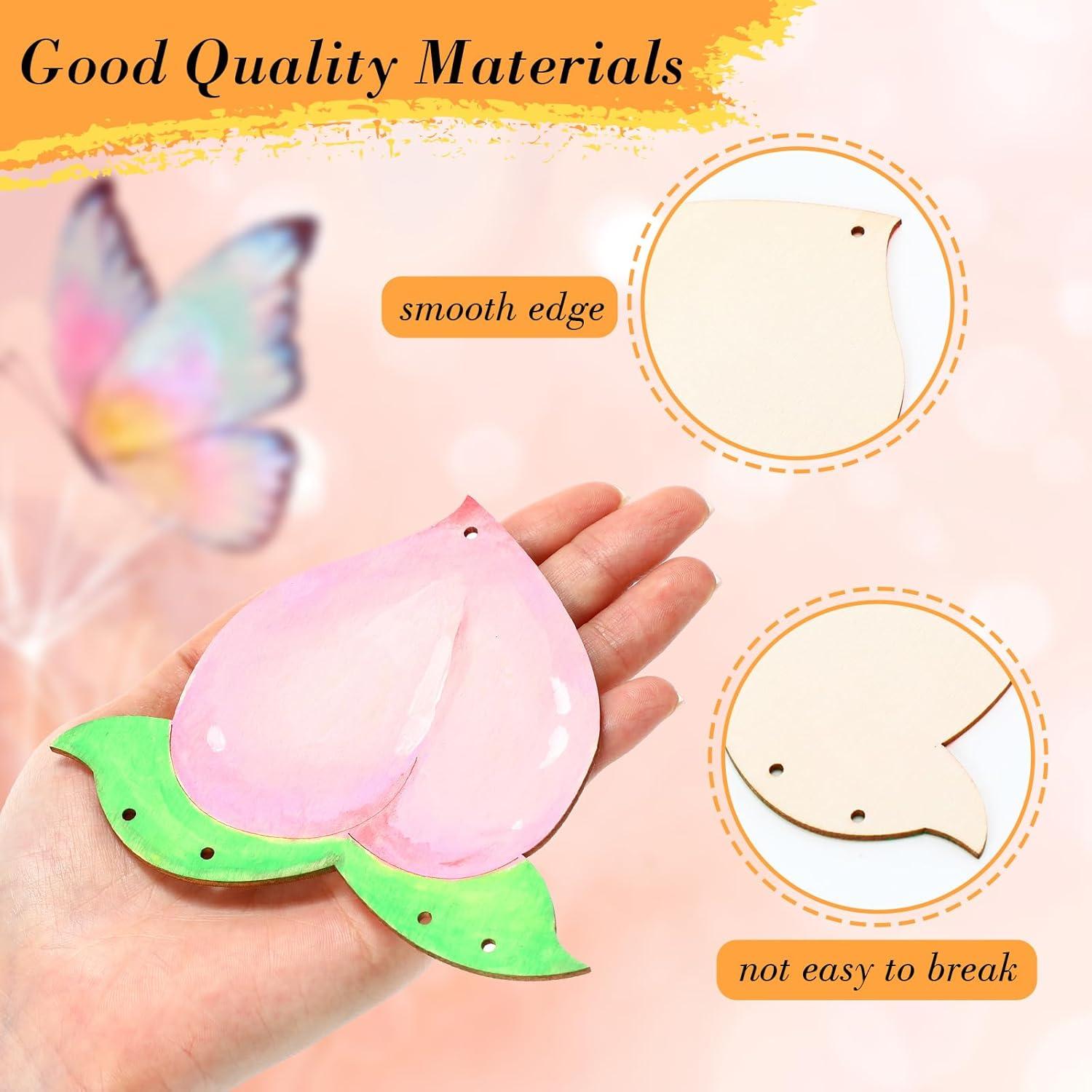 Kit de Campanas de Viento Tuanse 24 Pcs Madera DIY Animales