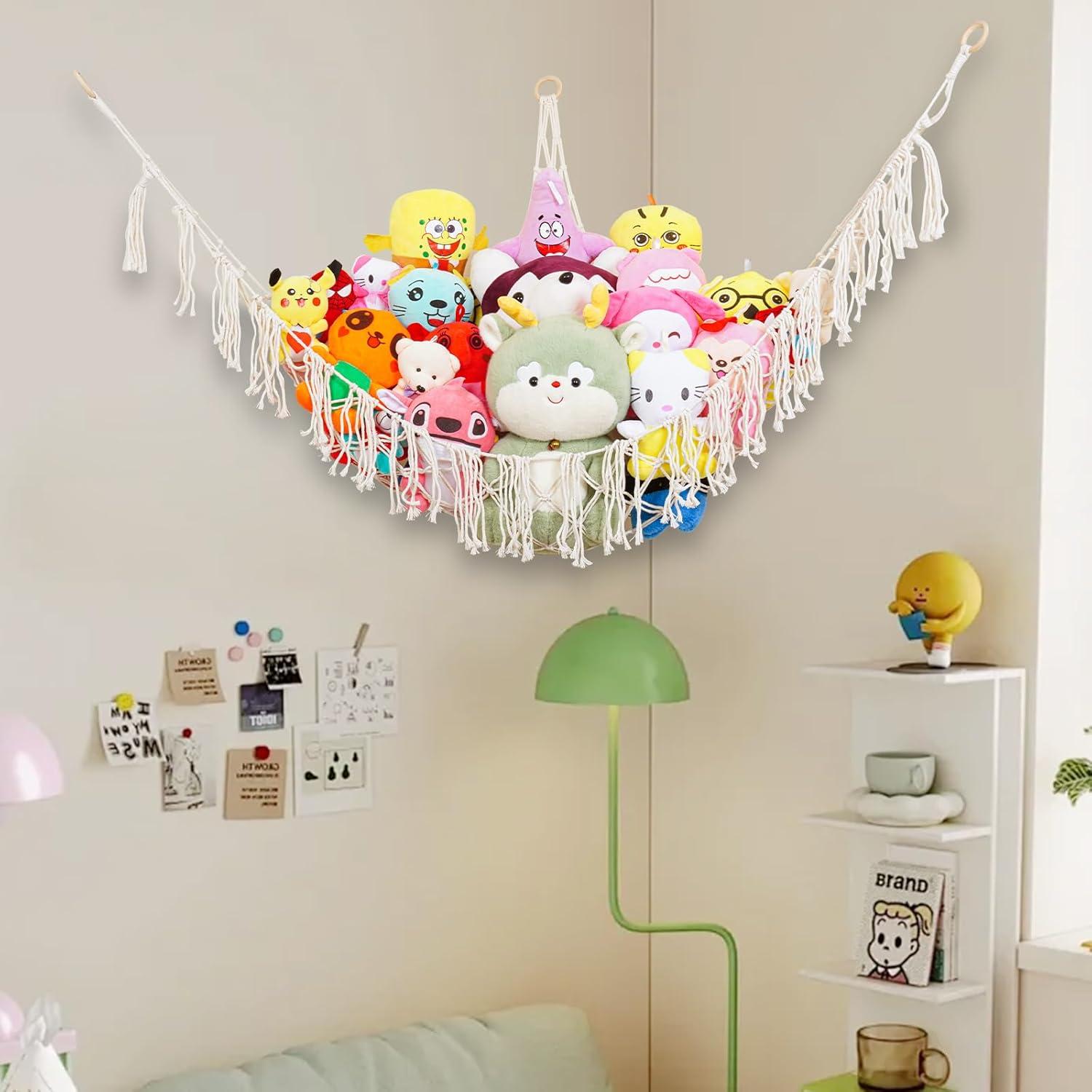 Hamaca Colgante de Peluches CCYLTL 160 cm Boho con Luz LED