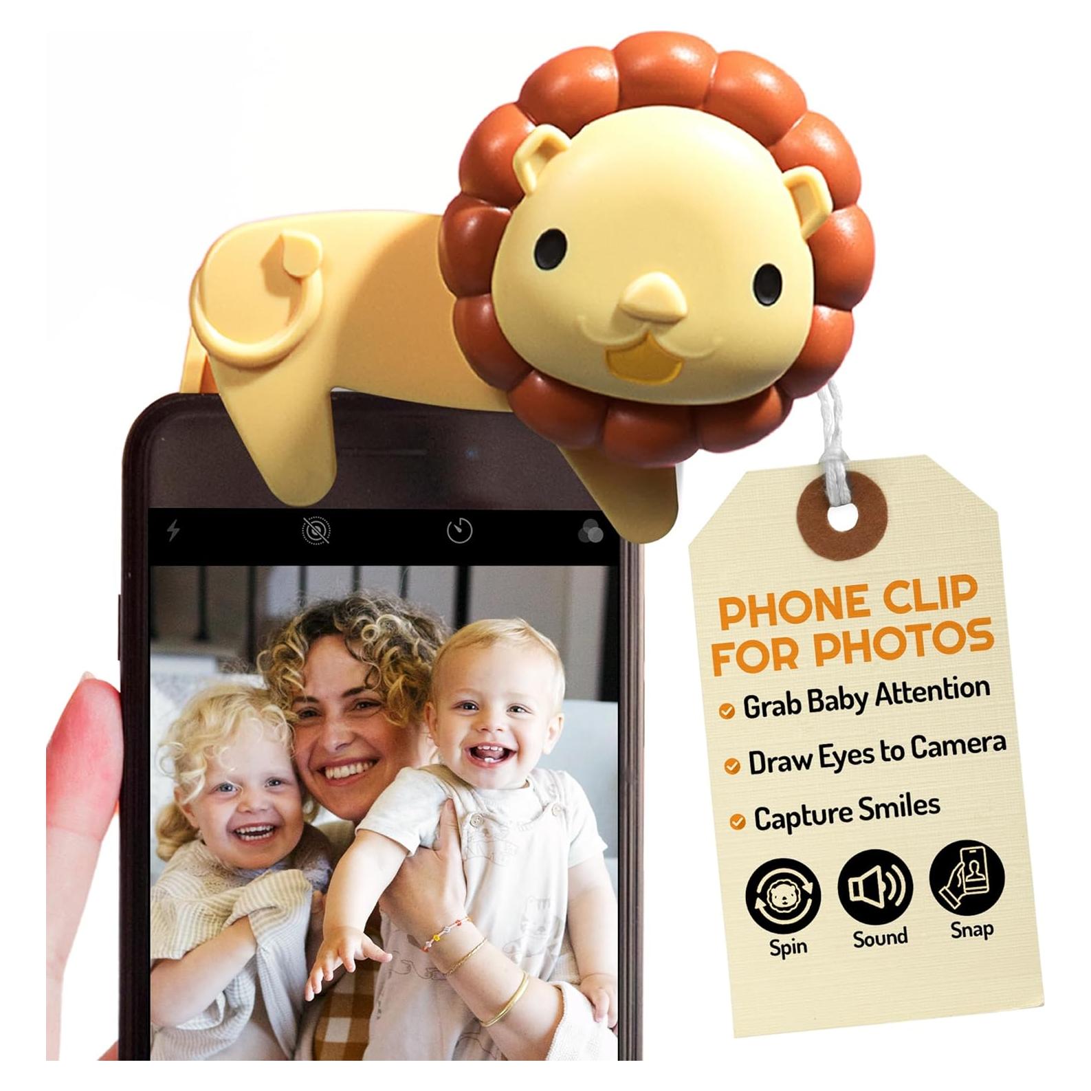 Clip de Teléfono Looky Lou con Sonajero de León para Bebés