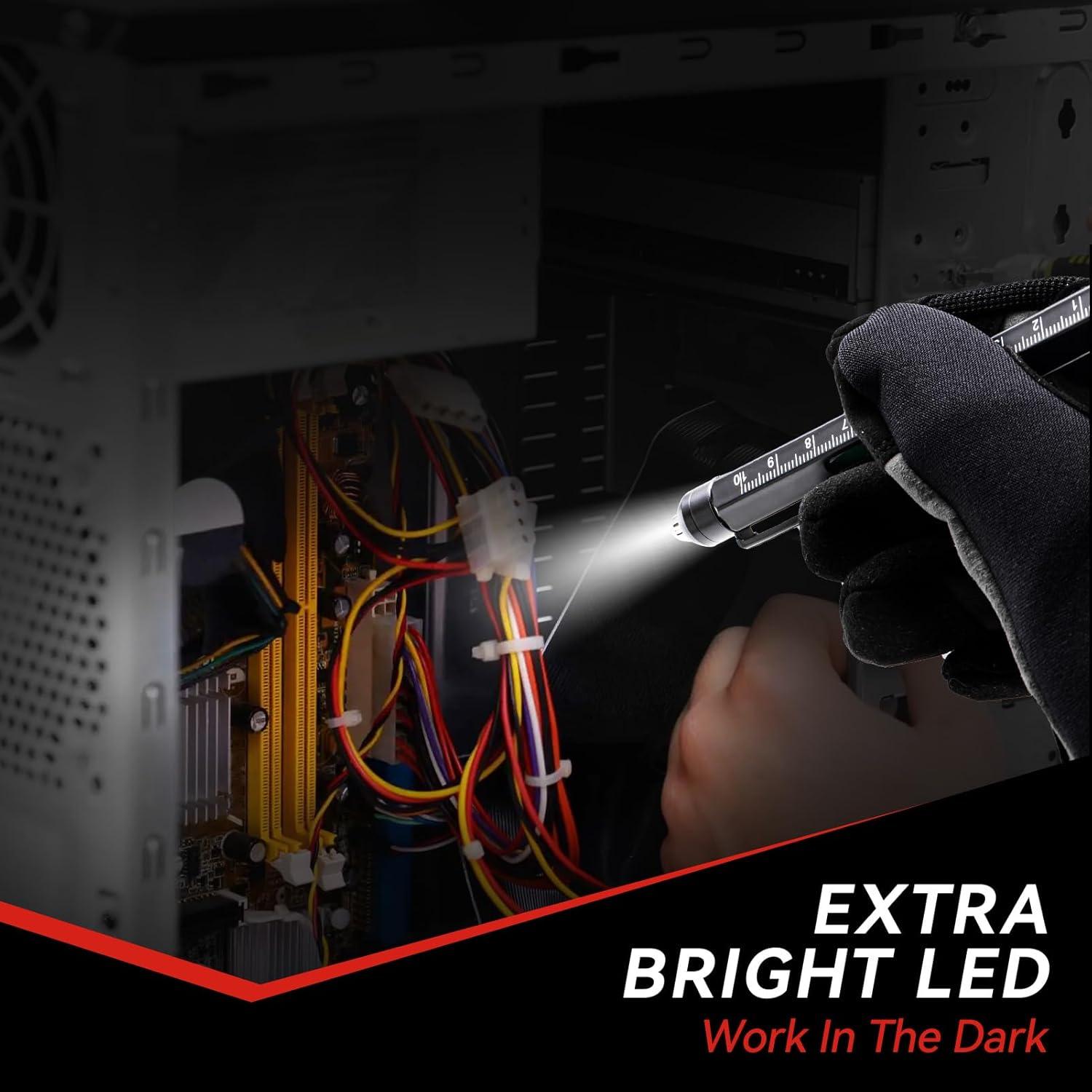 Bolígrafo Multitool 11 en 1 SYMNTEM con Luz LED