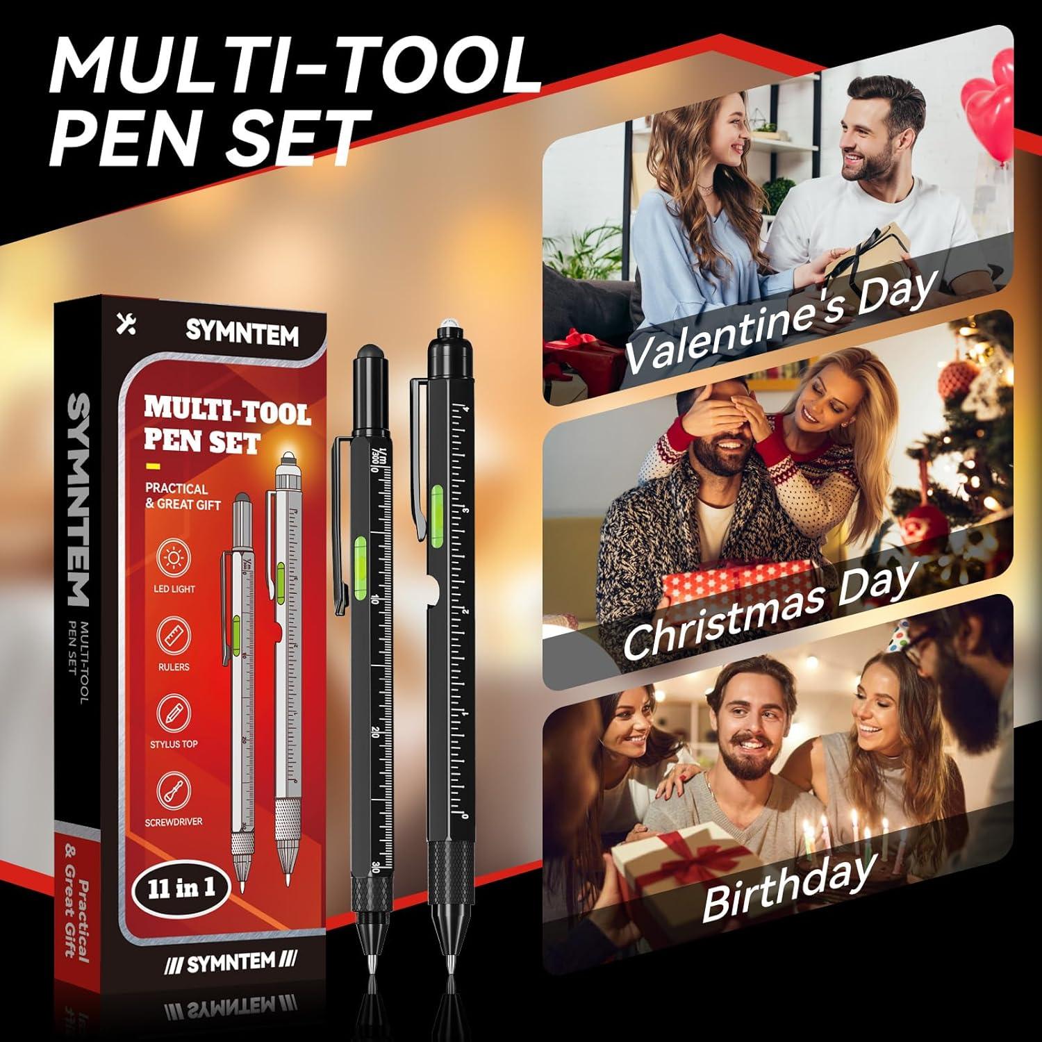 Bolígrafo Multitool 11 en 1 SYMNTEM con Luz LED