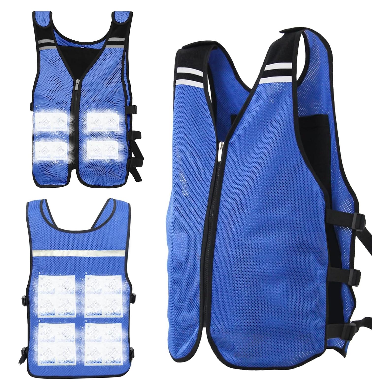 Chaleco Refrigerante Kka FFe Ajustable Azul para Adultos