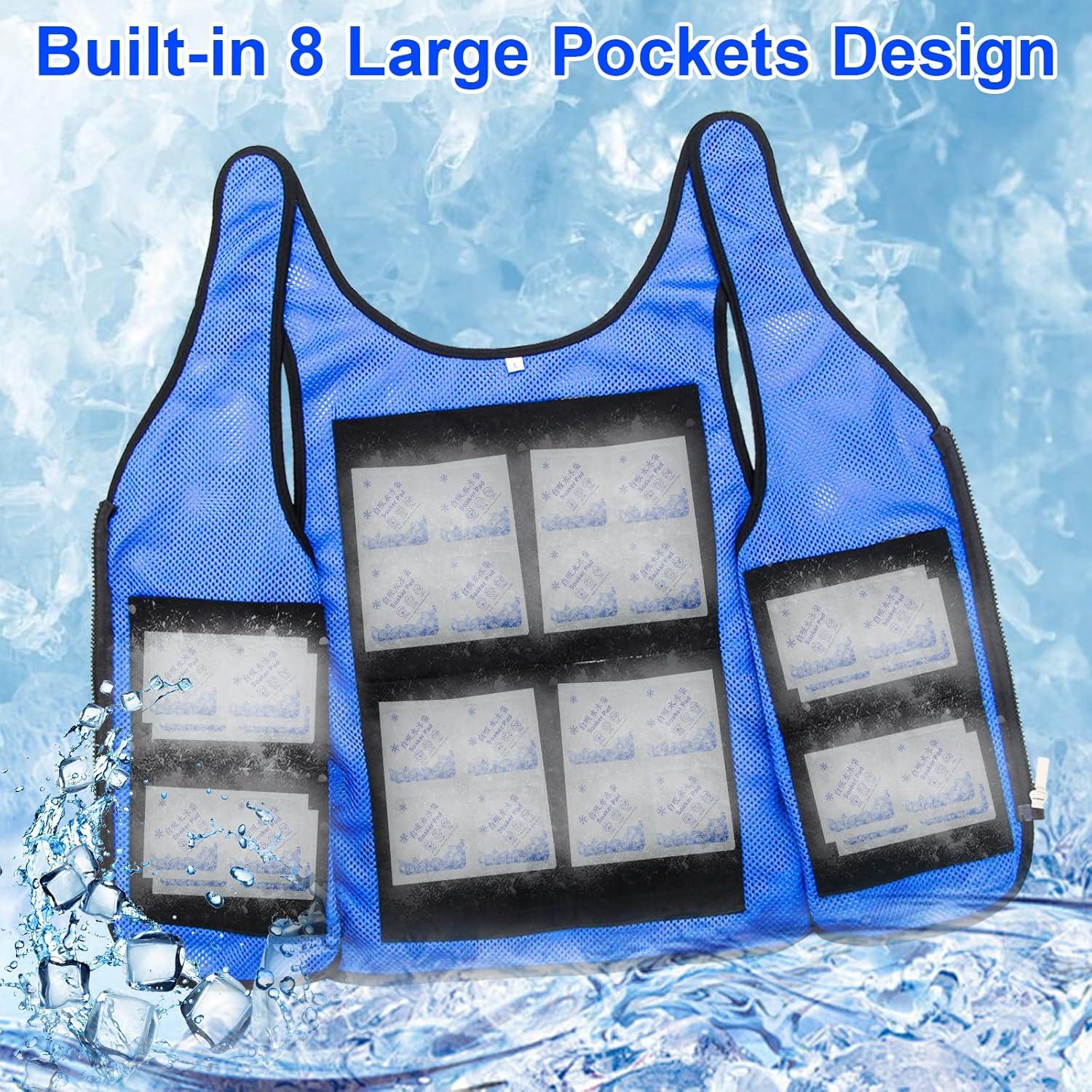 Chaleco Refrigerante Kka FFe Ajustable Azul para Adultos