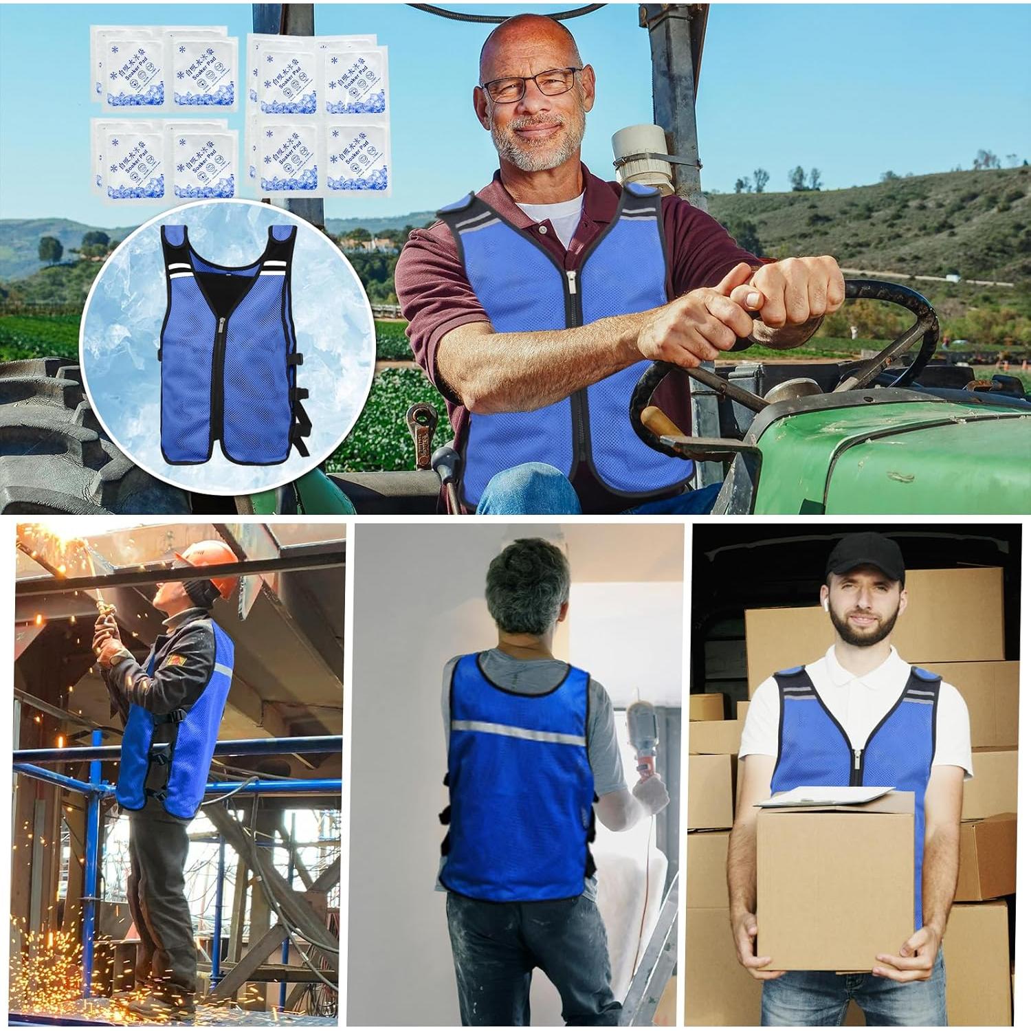 Chaleco Refrigerante Kka FFe Ajustable Azul para Adultos