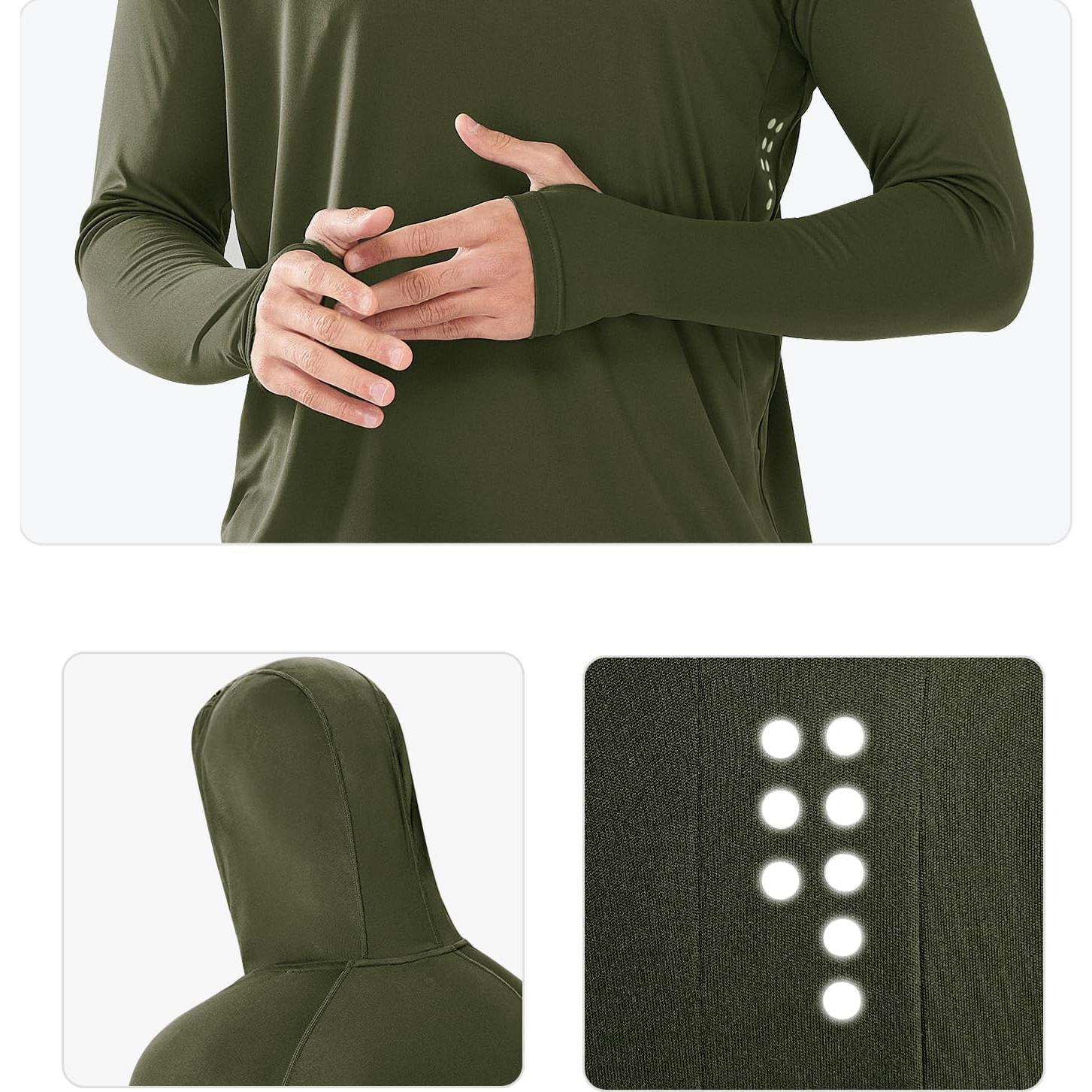 Sudadera con Capucha NORTHYARD UPF 50+ Hombre Verde Militar