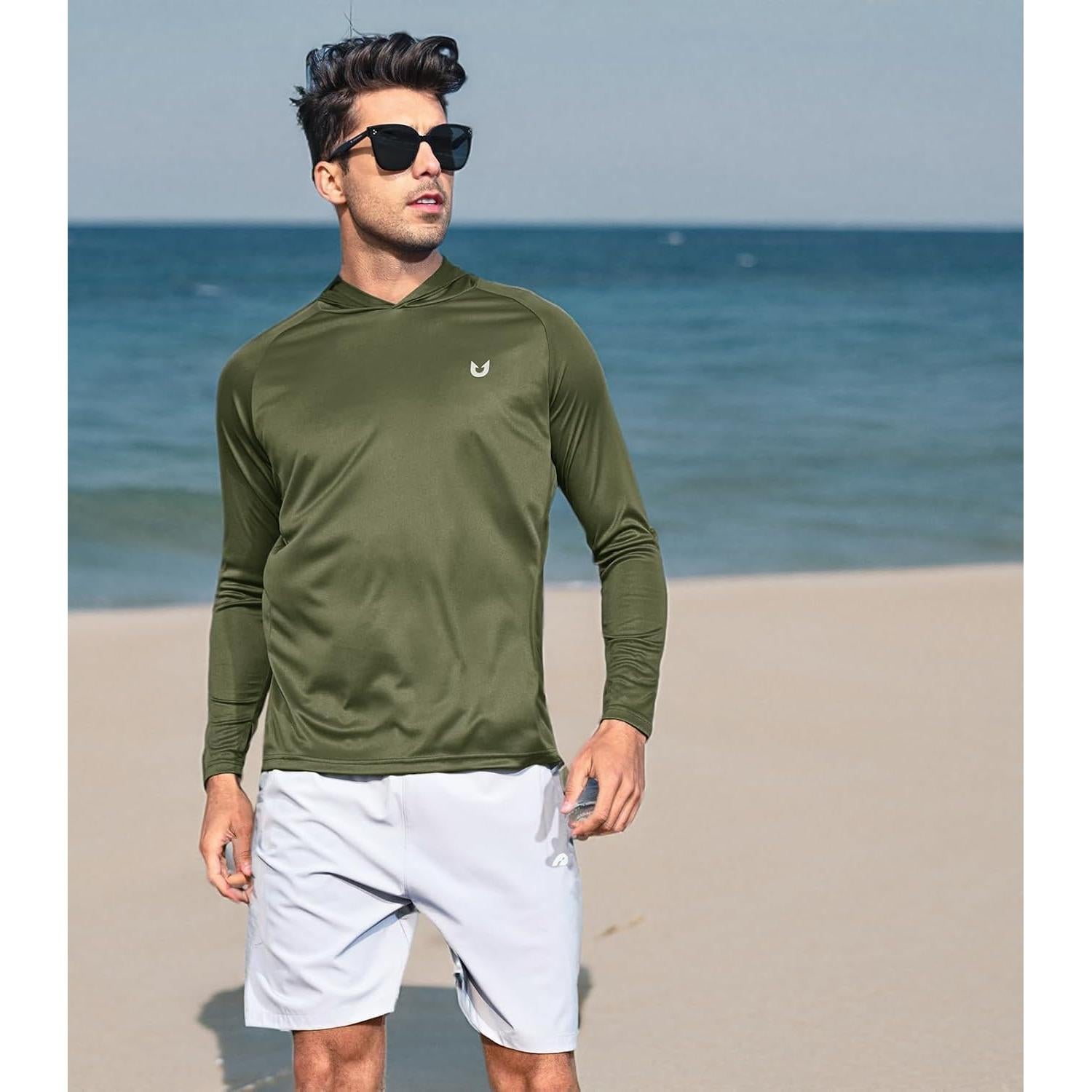 Sudadera con Capucha NORTHYARD UPF 50+ Hombre Verde Militar