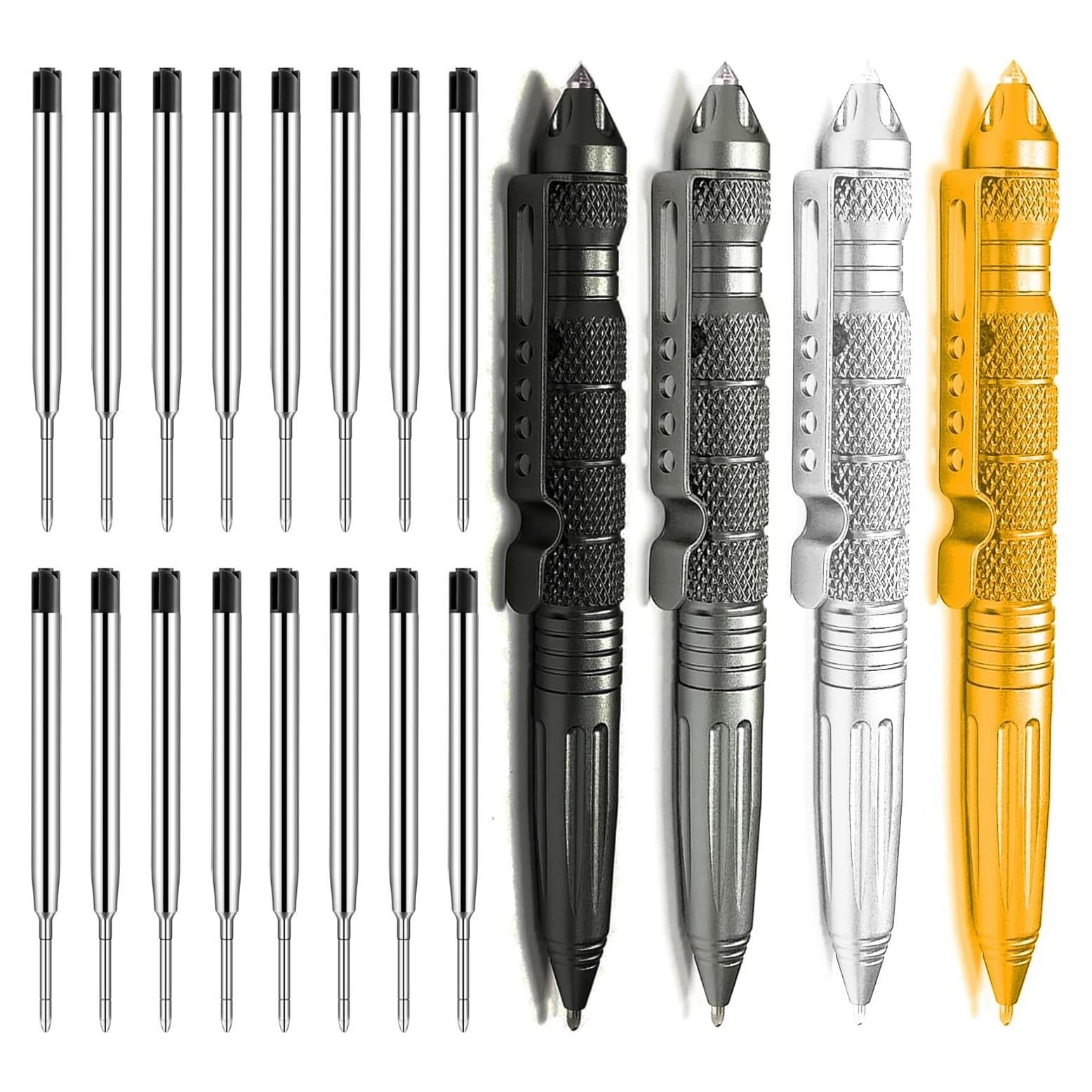 Bolígrafos Tácticos Origin-Joy 4 Pzas Acero Tungsteno EDC