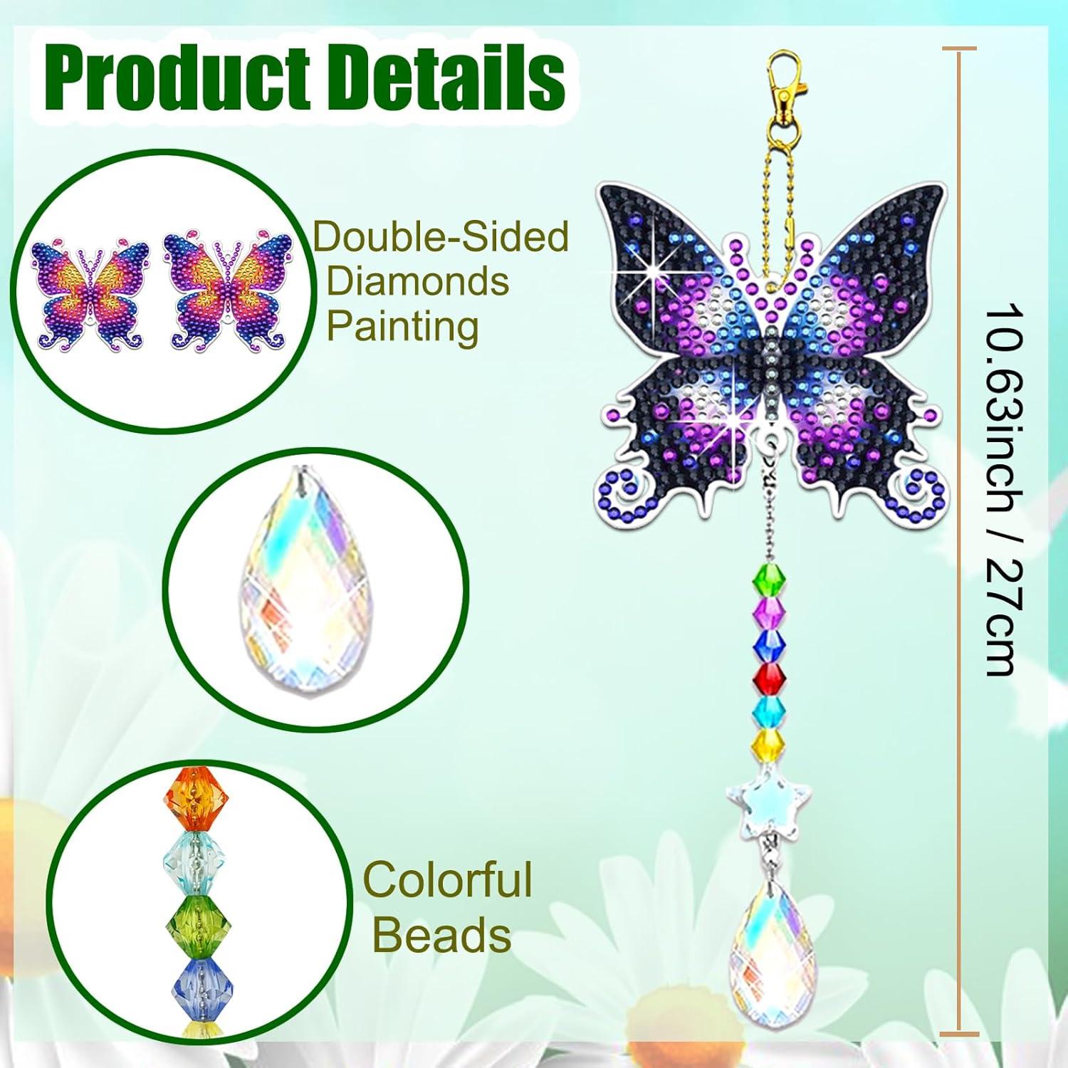 Kits de Arte de Diamante JeCuiK 6 Pcs Mariposa DIY Decoración