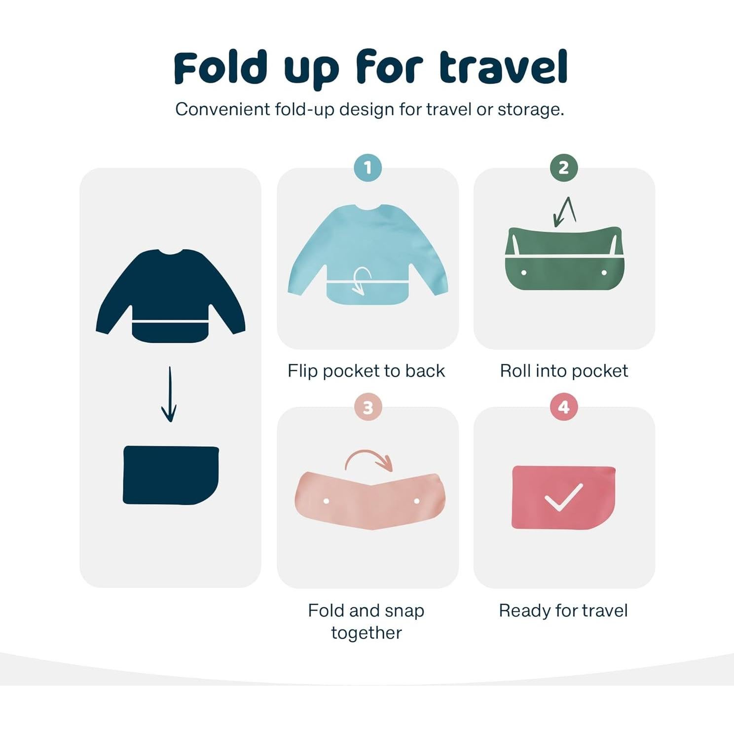 Babero impermeable de manga larga Tiny Twinkle 6-24 meses