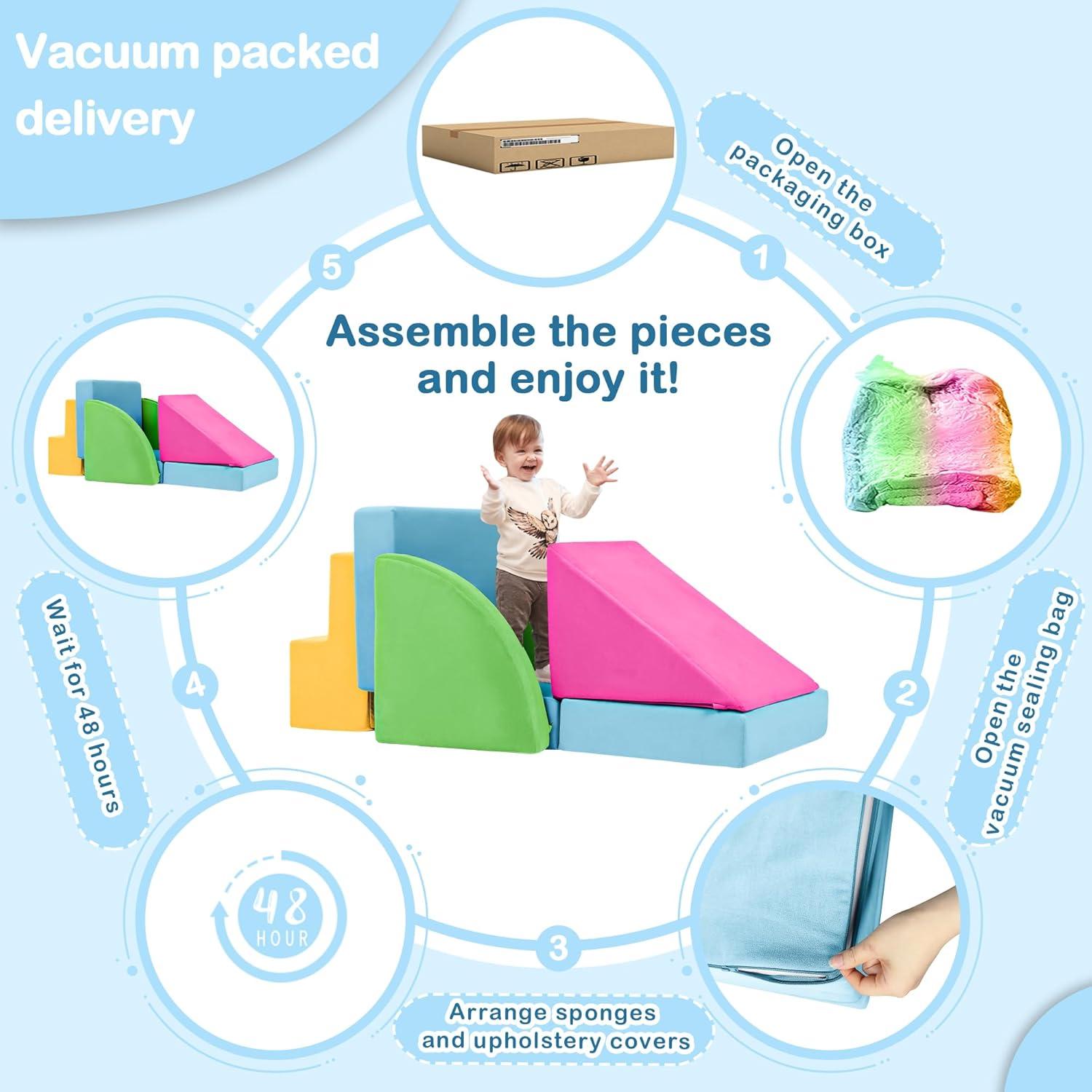 Set de 5 Bloques de Espuma Tykacna para Escalar Niños 1-3 Años