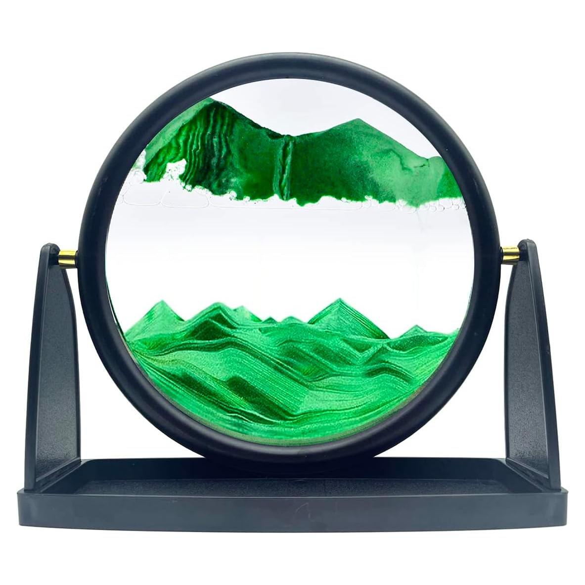 Arte de Arena Dinámico Rysnwsu 34.93 cm Verde Decoración