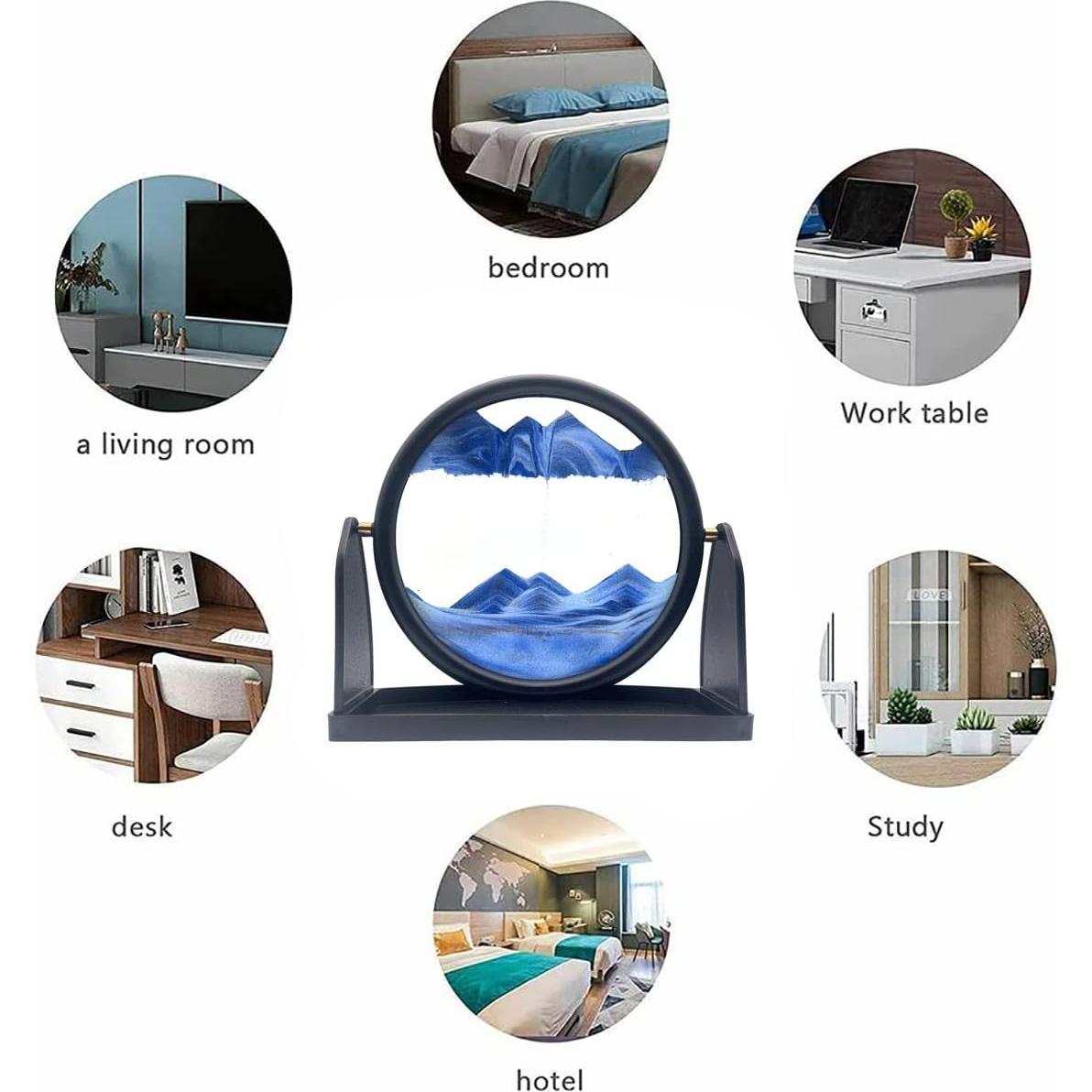 Arte de Arena Dinámico Rysnwsu 34.93 cm Verde Decoración