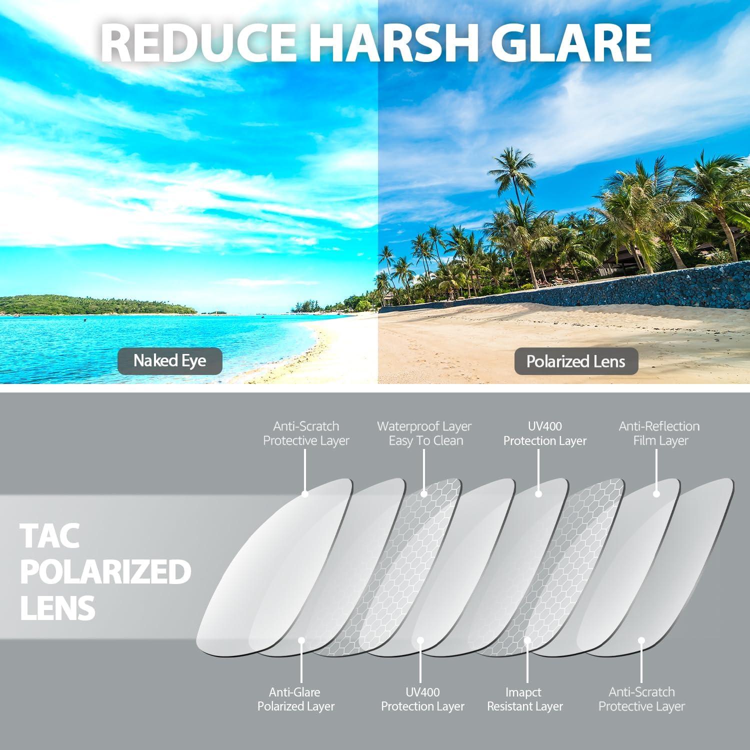 Gafas de sol polarizadas VIEWBETTER Fit Over UV400 para mujeres