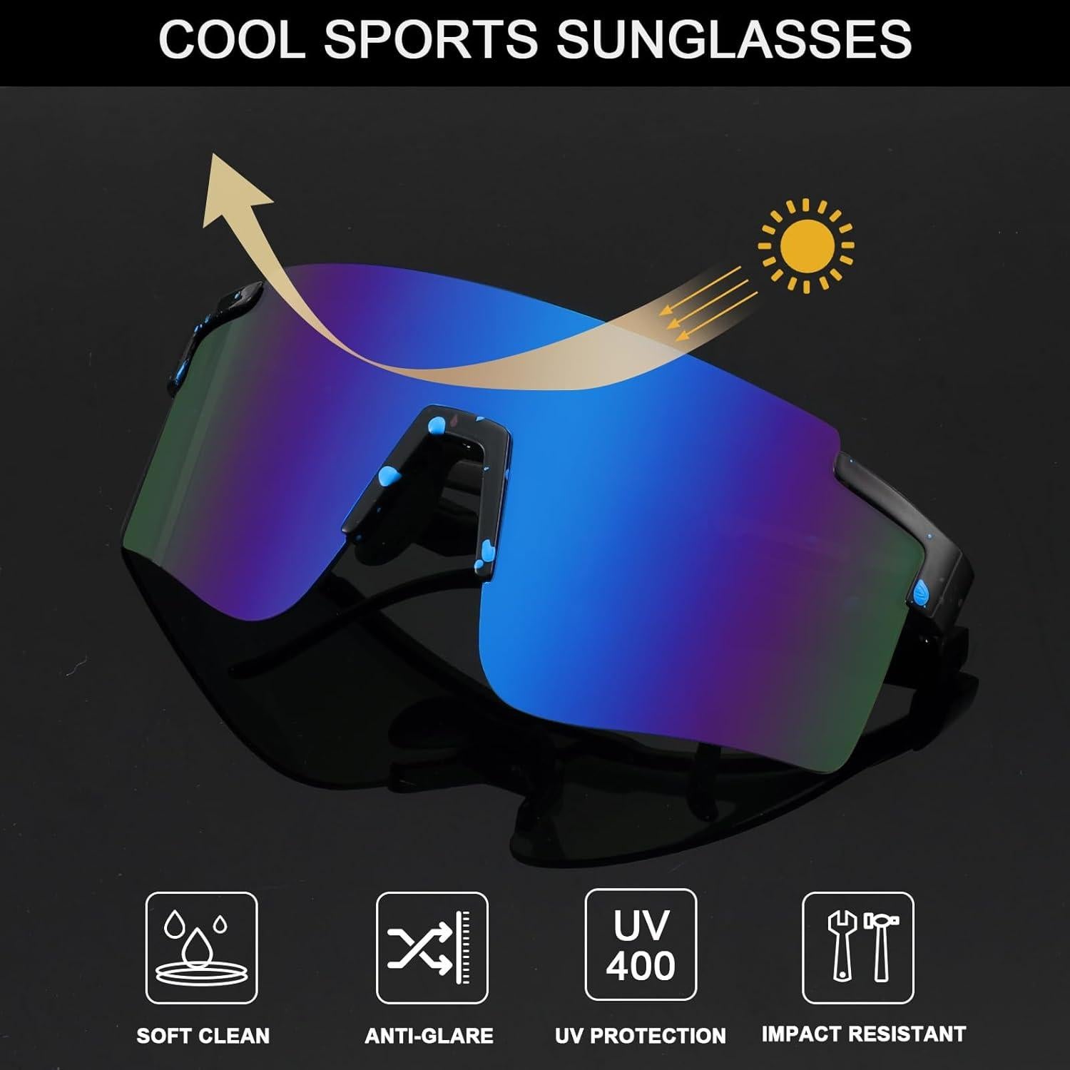 Gafas de Sol Deportivas BUYAGE UV400 Unisex Adulto