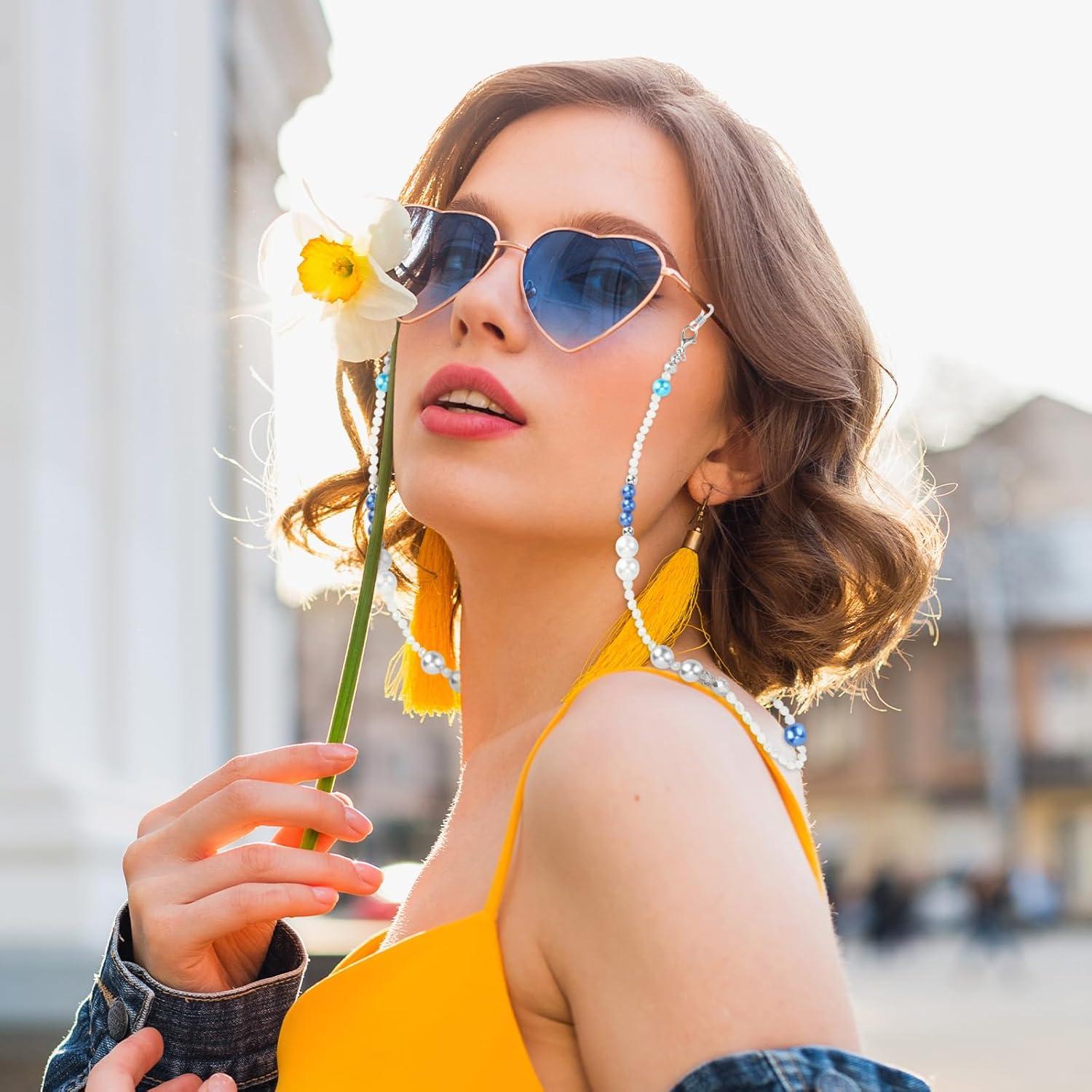 Cadena de Gafas ALIBBON Azul Soporte para Gafas de Sol