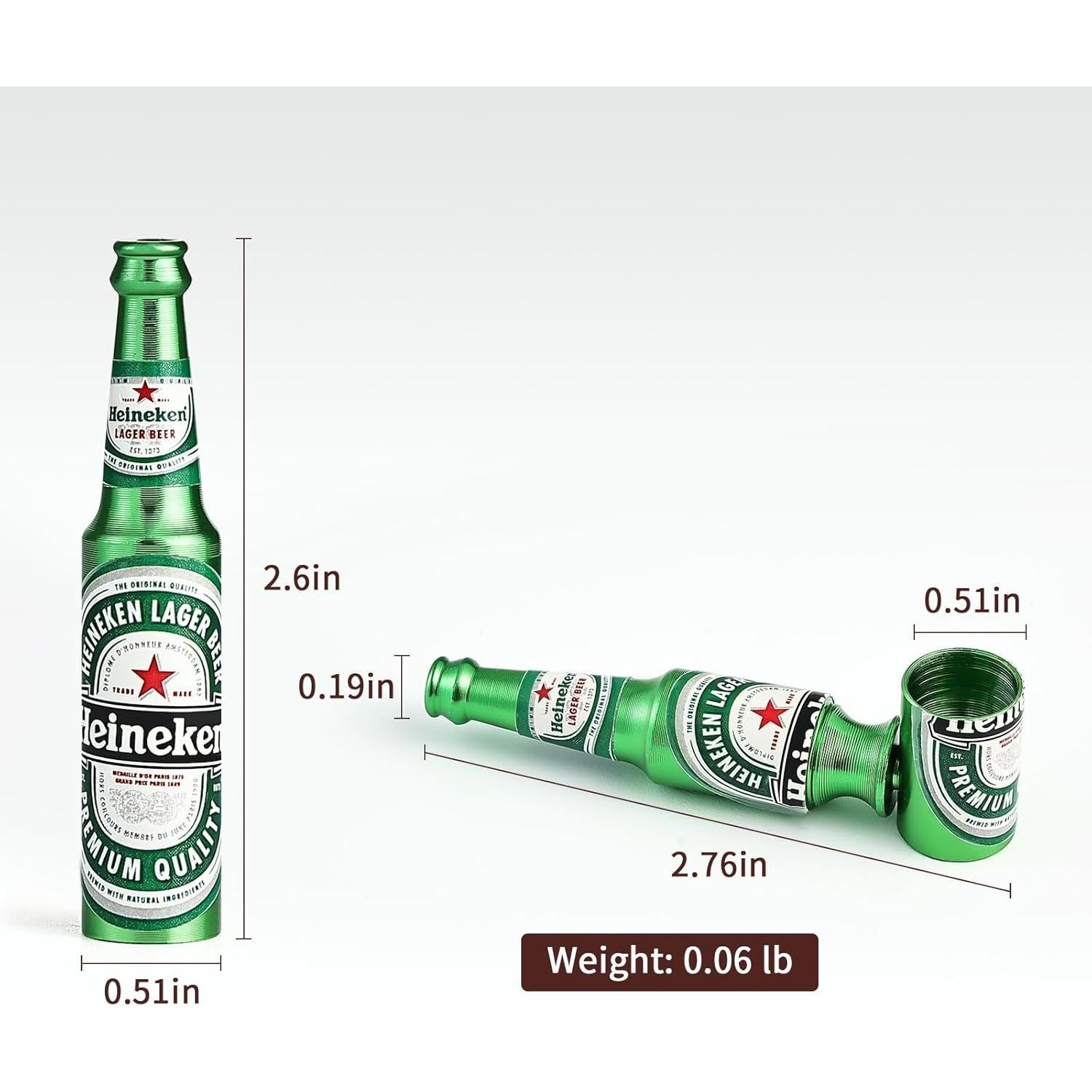 Tubo de Tabaco Joyoldelf 3 Piezas Metal Botella Cerveza