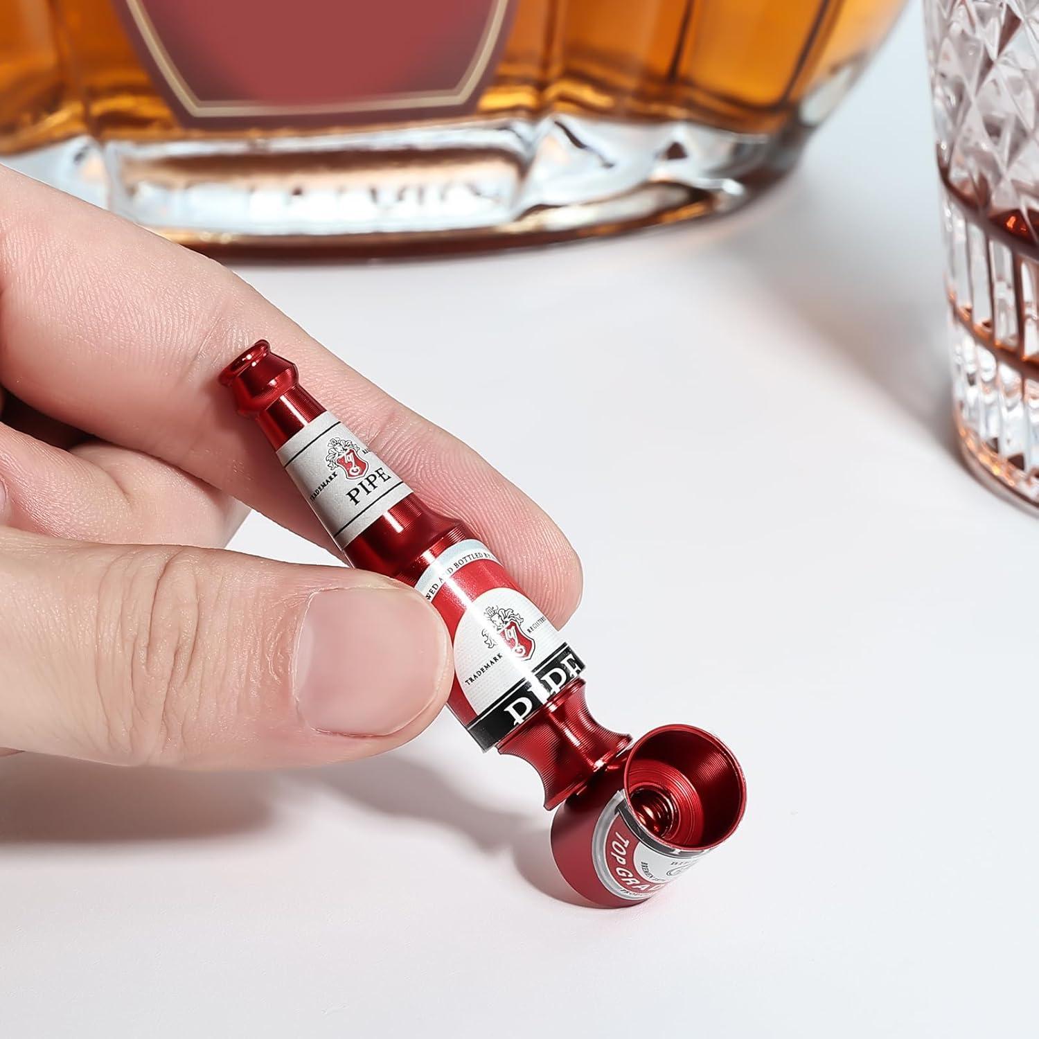 Tubo de Tabaco Joyoldelf 3 Piezas Metal Botella Cerveza