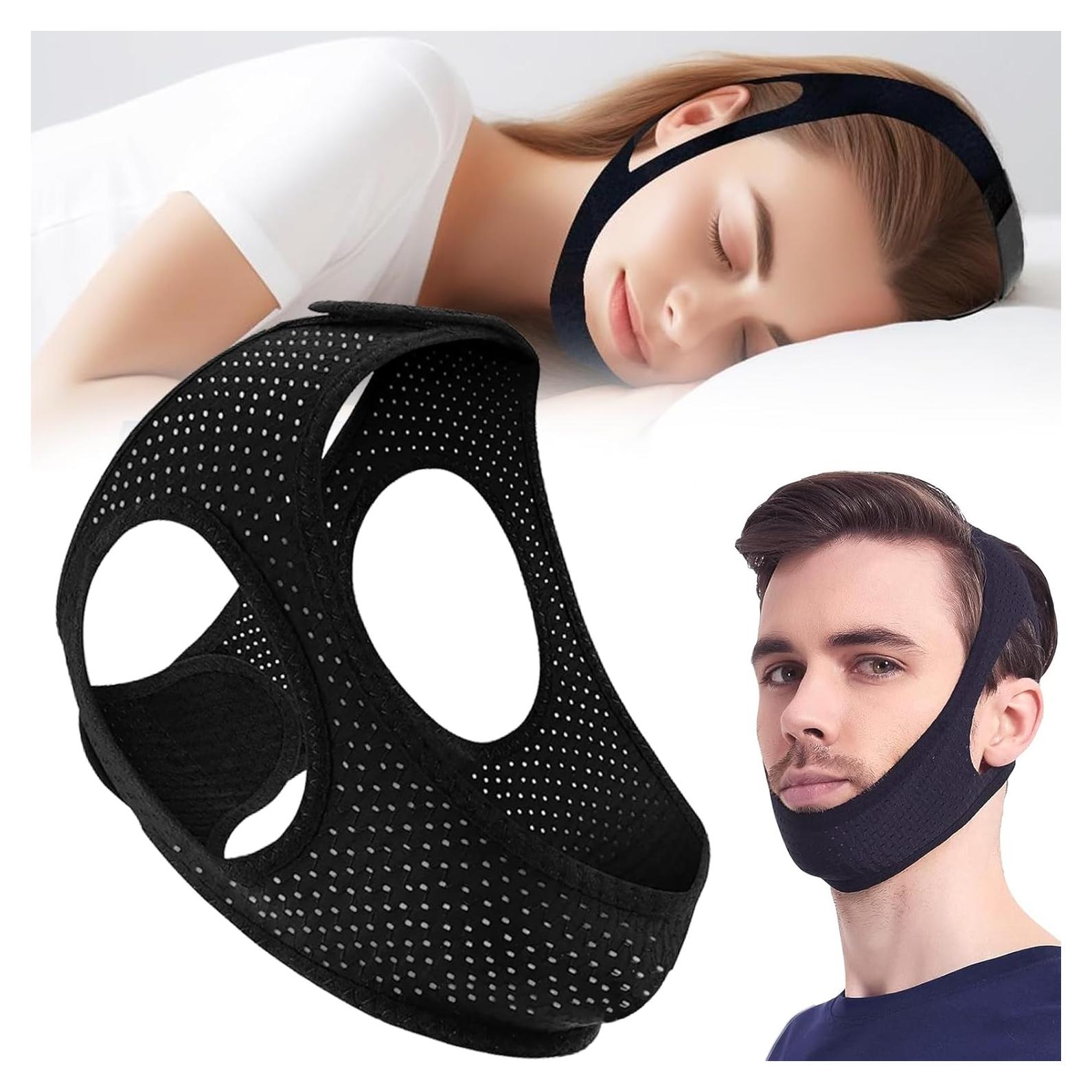 Correa Anti Ronquidos LUNIA Ajustable Negra - Solución Efectiva