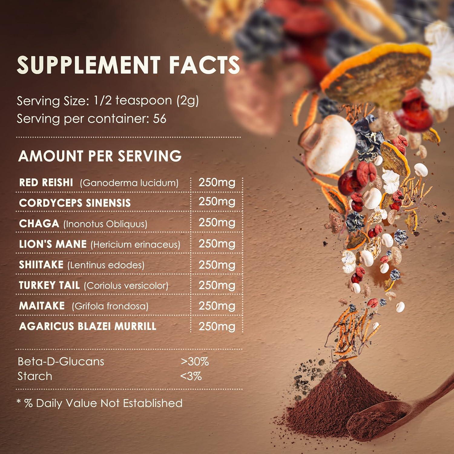 KIKI Verde Polvo de Hongos 113.4 g - Adaptógeno Energizante