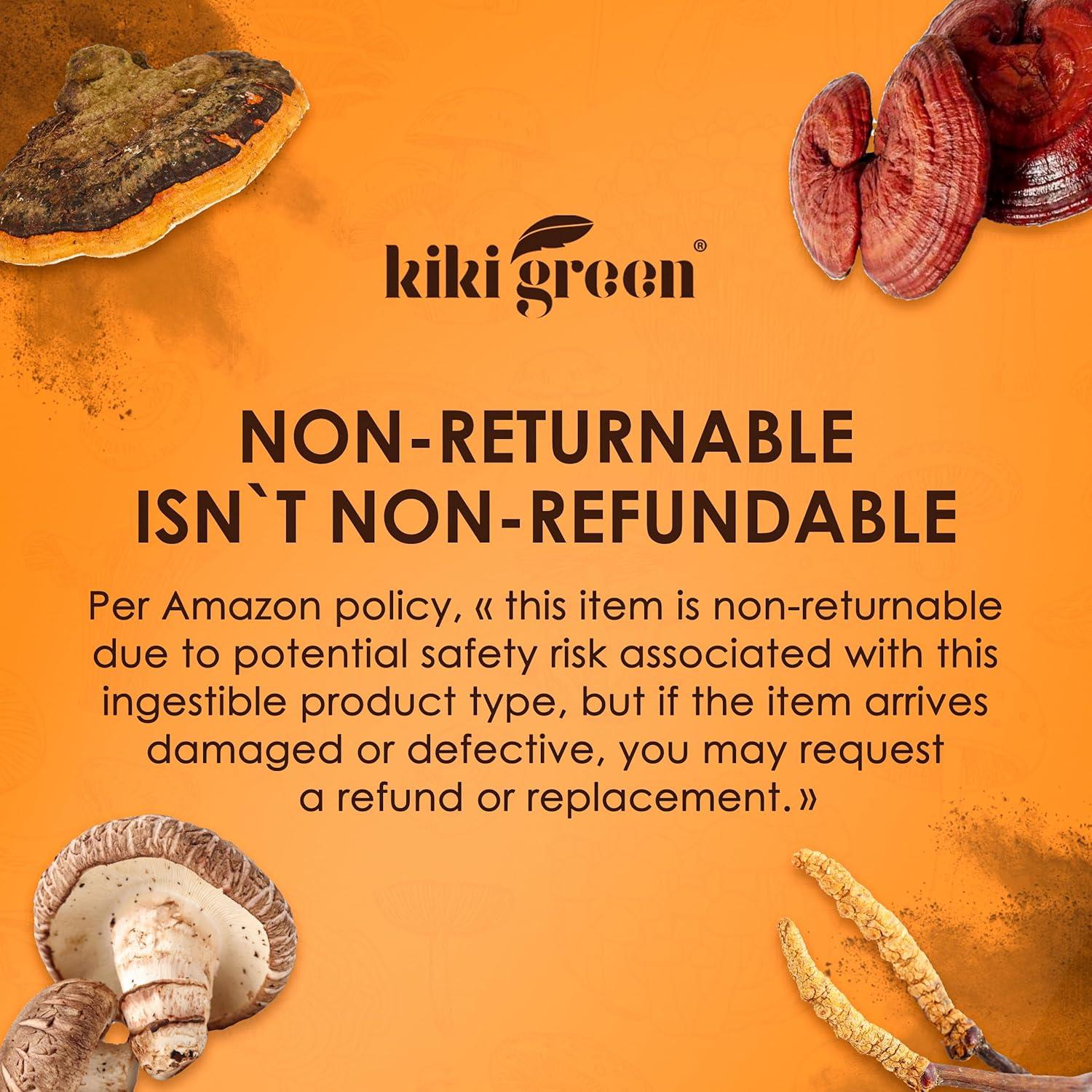 KIKI Verde Polvo de Hongos 113.4 g - Adaptógeno Energizante