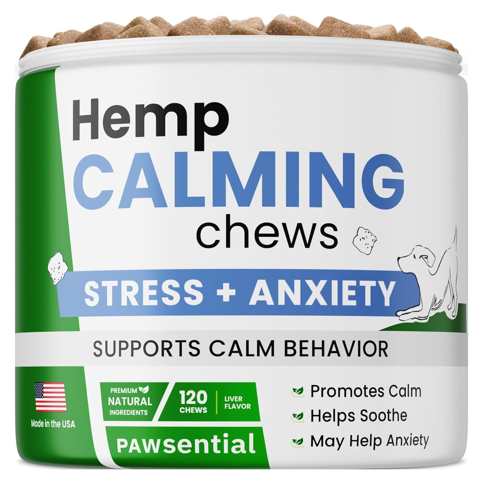 Masticables Calmantes para Perros Pawsential 120 Ct Bacon