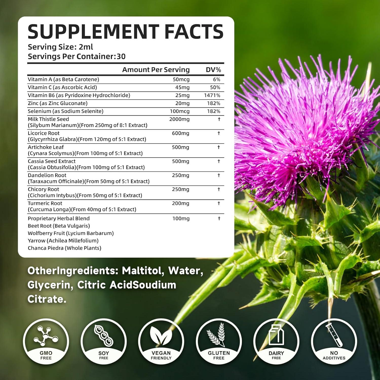 Gotas Líquidas de Limpieza Hepática BVIVLOO - 2000mg - 60ml