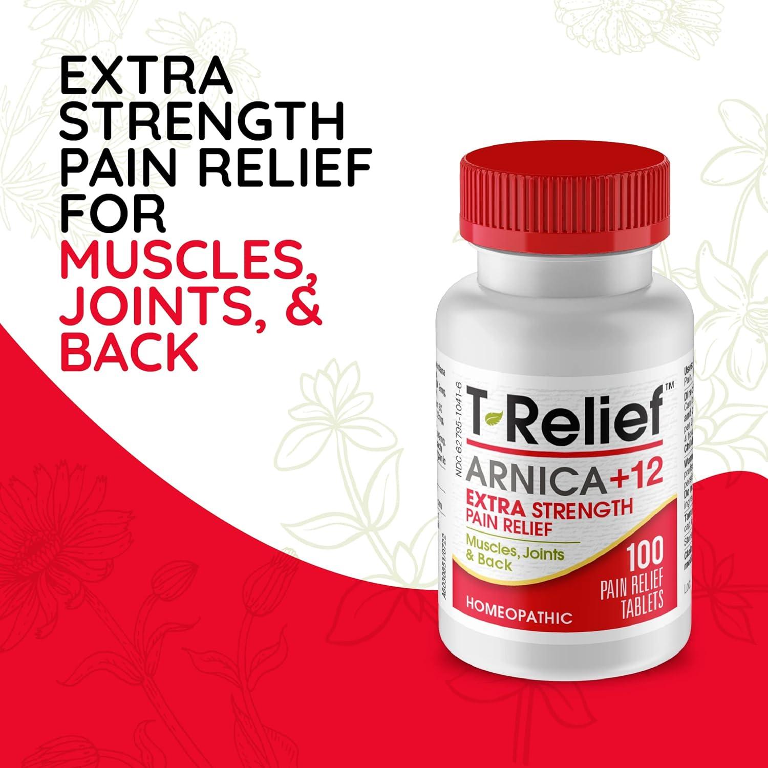T-Relief Extra-Fuerza Arnica 100 Tabletas Alivio Natural Dolor