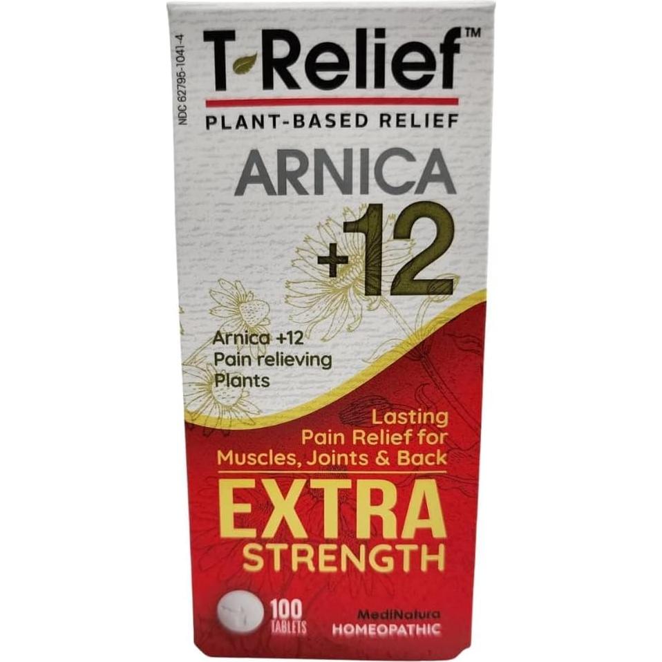 T-Relief Extra-Fuerza Arnica 100 Tabletas Alivio Natural Dolor