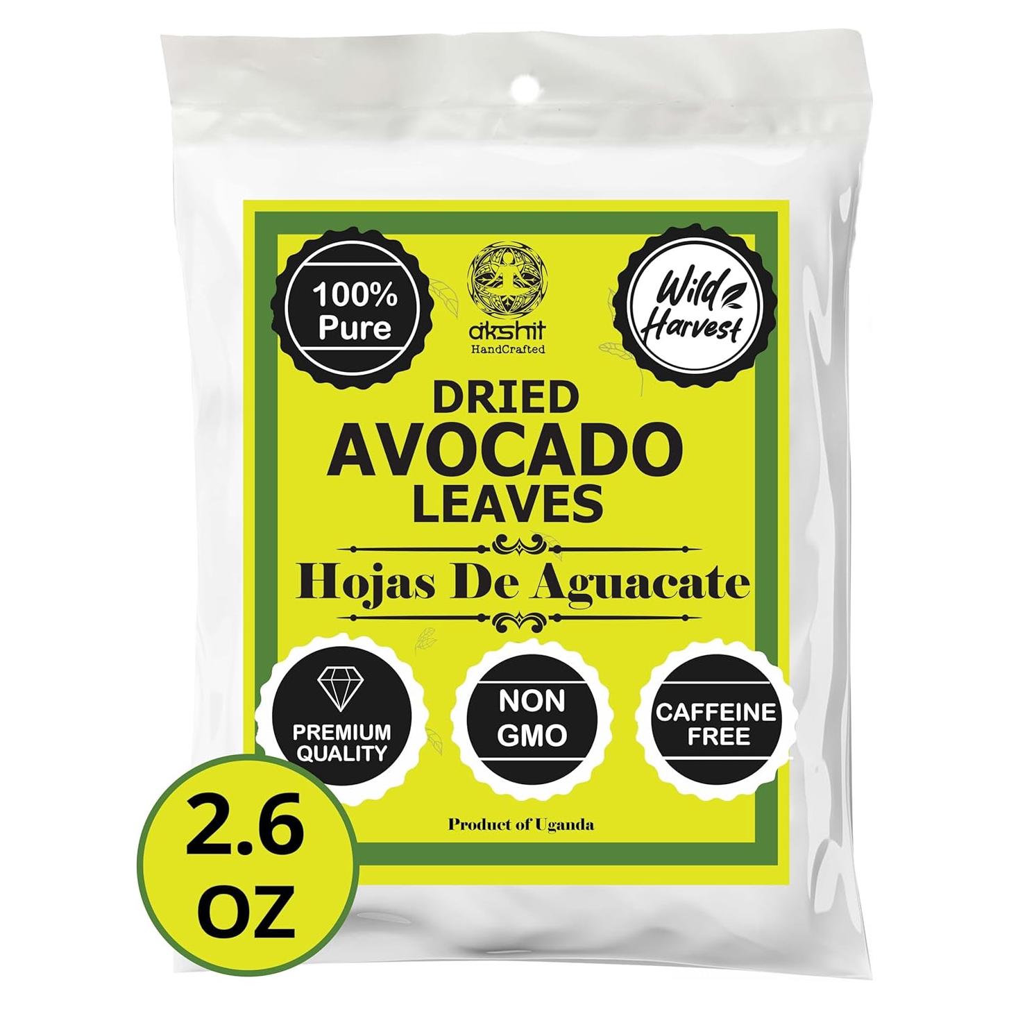 Hojas de Aguacate Secas Akshit 73.71g - Té Natural Sin Cafeína