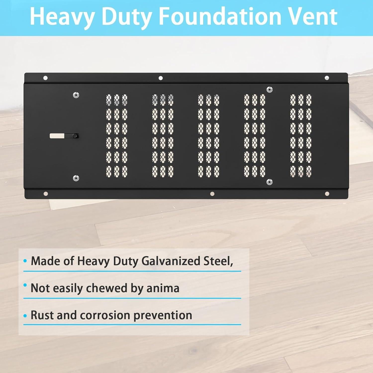 Cubierta de Ventilación de Fundacion JIANBENKJ 16x6.5" 3PCS Negra