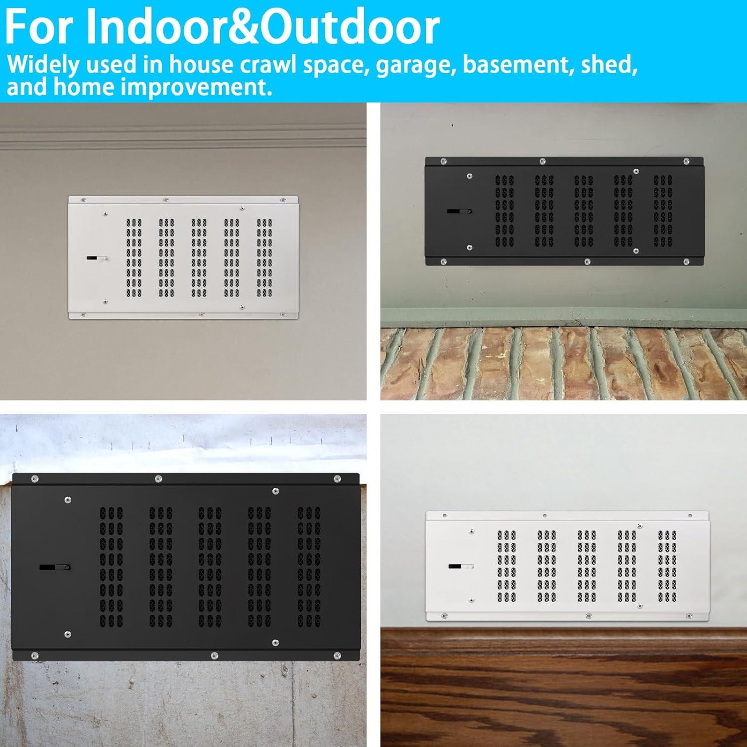 Cubierta de Ventilación de Fundacion JIANBENKJ 16x6.5" 3PCS Negra