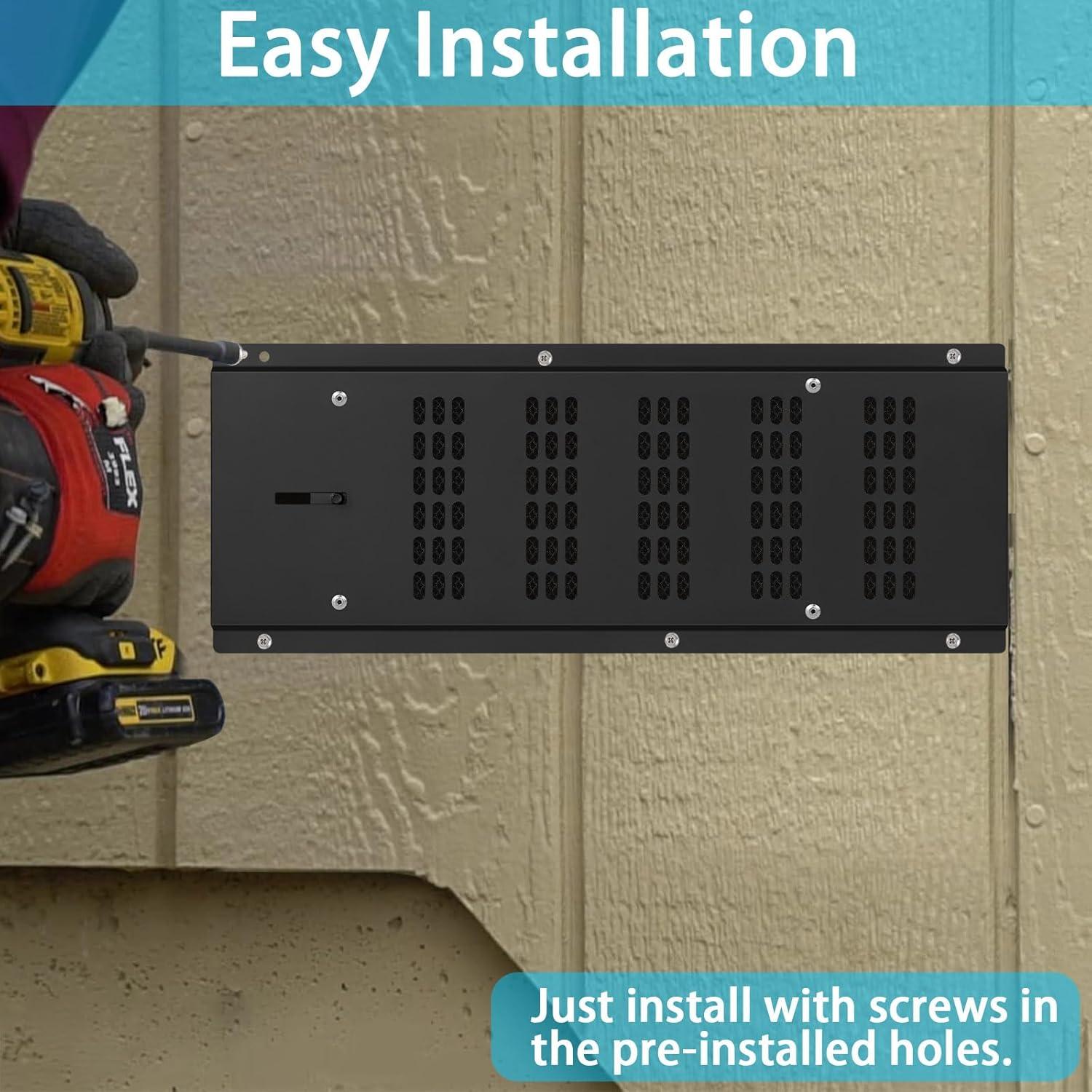 Cubierta de Ventilación de Fundacion JIANBENKJ 16x6.5" 3PCS Negra