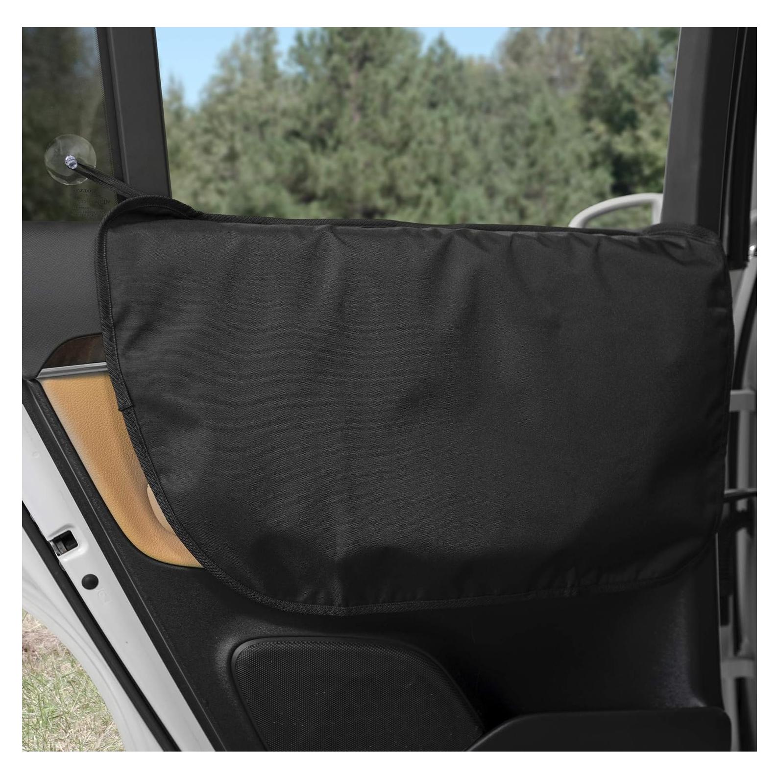 Protector de Puerta de Coche Plush Paws | Funda Antideslizante Negra