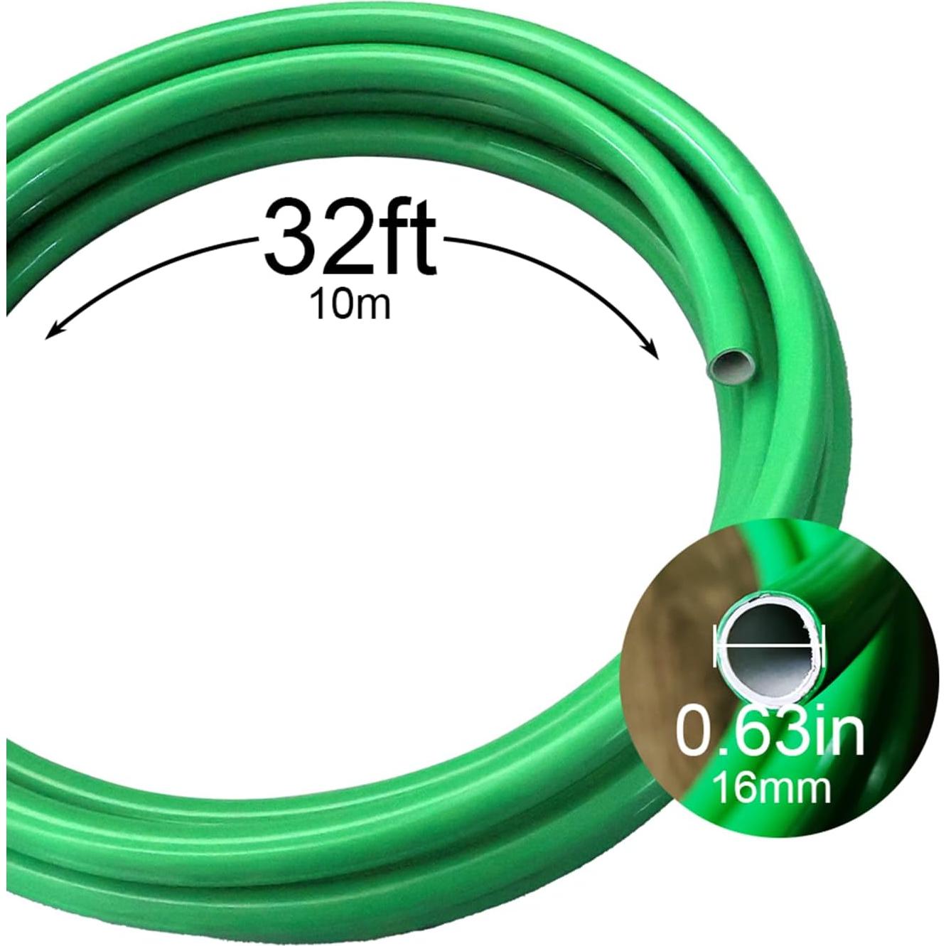 Tubo Flexible de PVC 3m Fabiacci Verde 16mm para Manualidades