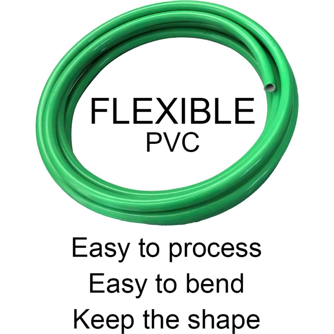 Tubo Flexible de PVC 3m Fabiacci Verde 16mm para Manualidades