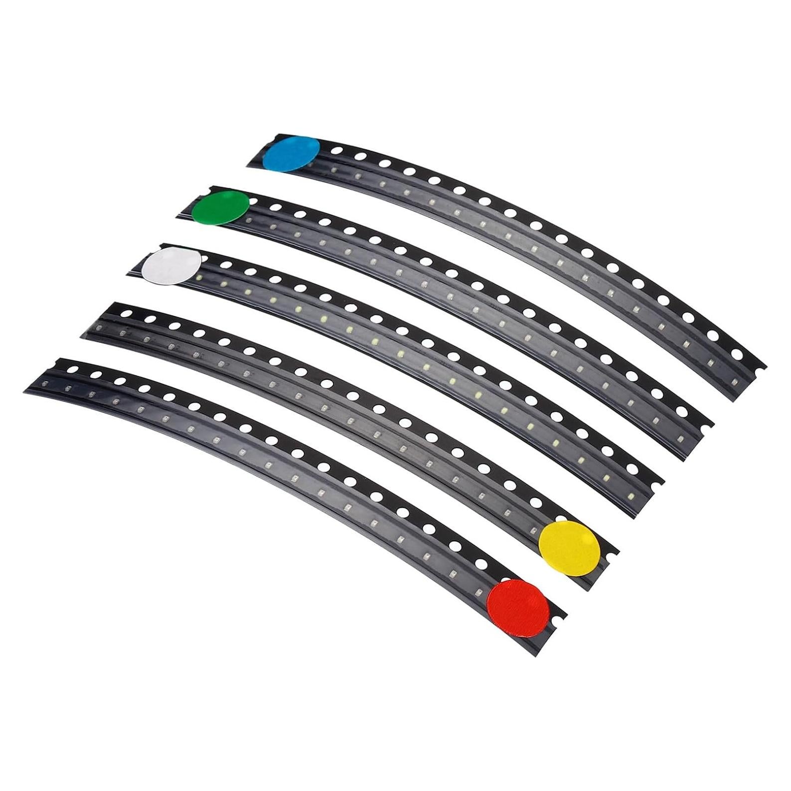 Diodos LED de Montaje Superficial PATIKIL 0402, 100 Pcs, 5 Colores