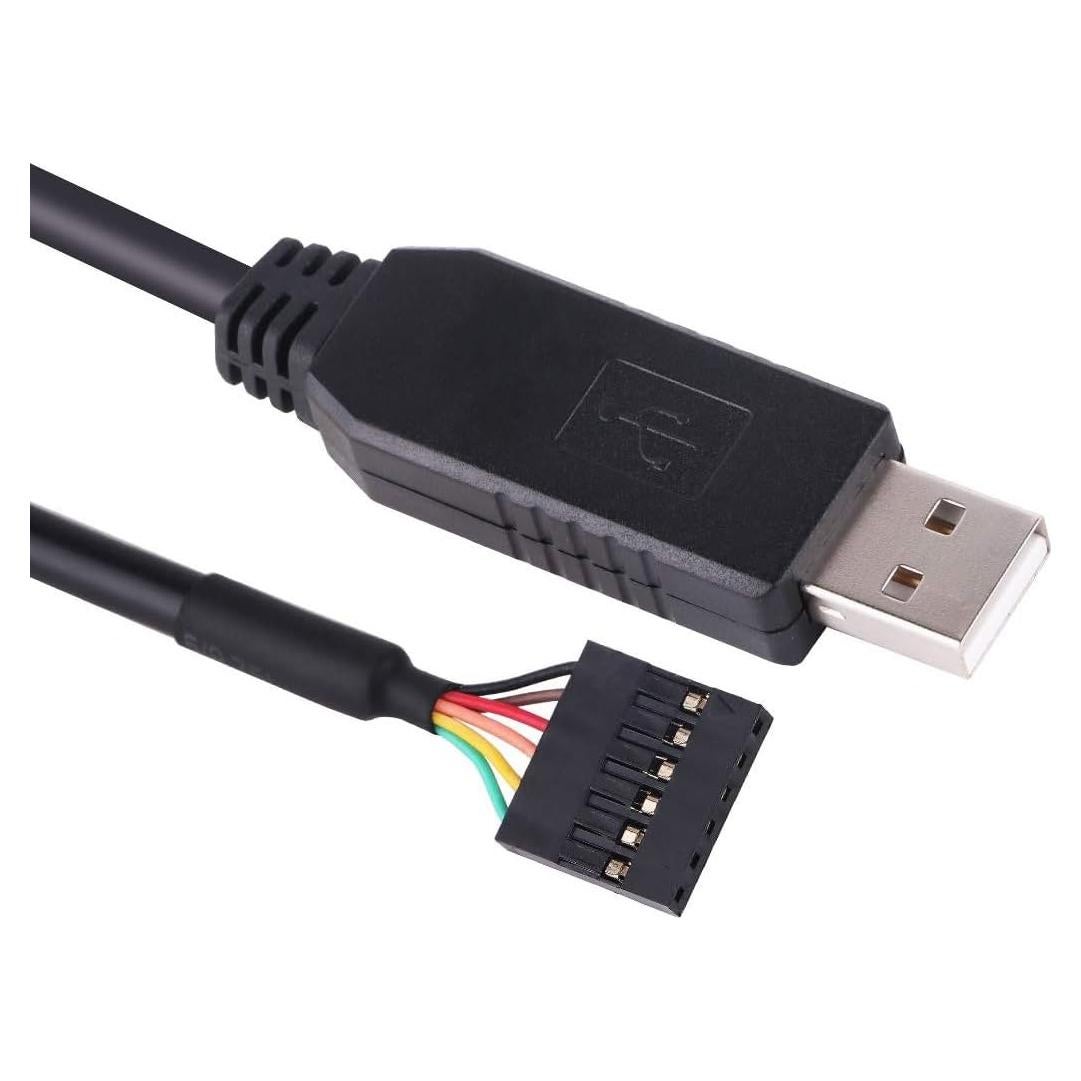 Cable Serial TTL USB a 3.3V 5V FT232R 1.8m 6 Pines