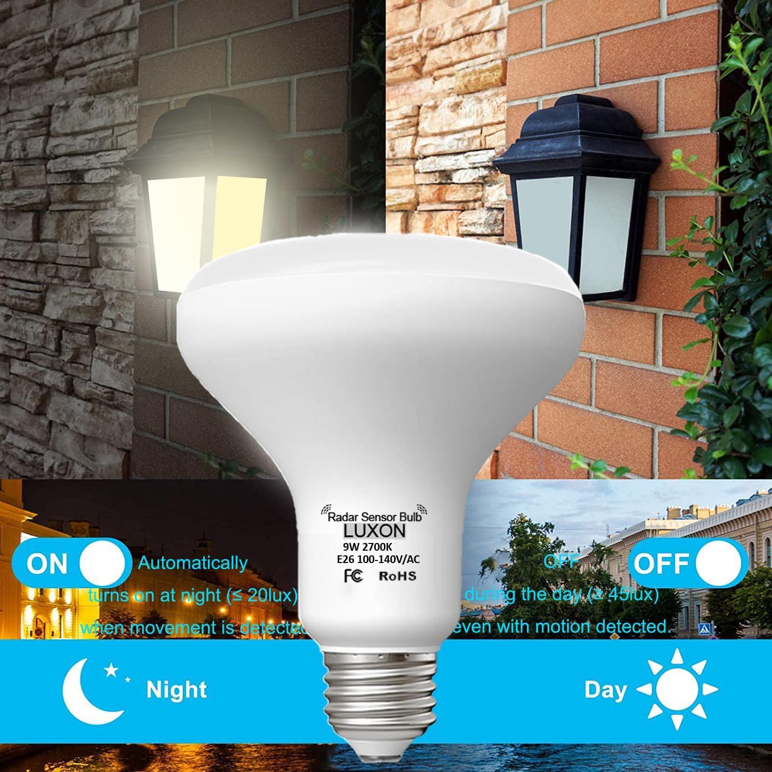 Bombilla LED LUXON 9W con Sensor Radar E26 2700K