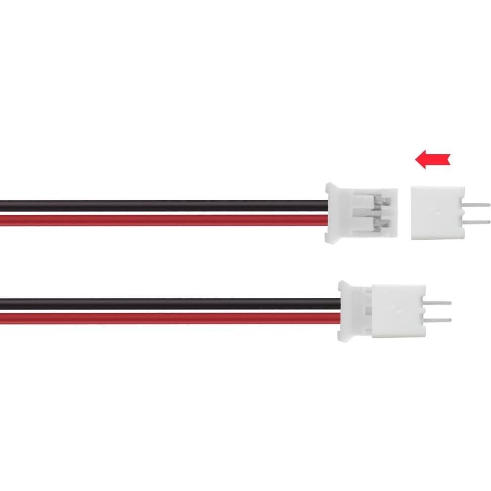 Kit 100 Pcs Conectores JST PH 2.0 2 Pin con Cables 150mm