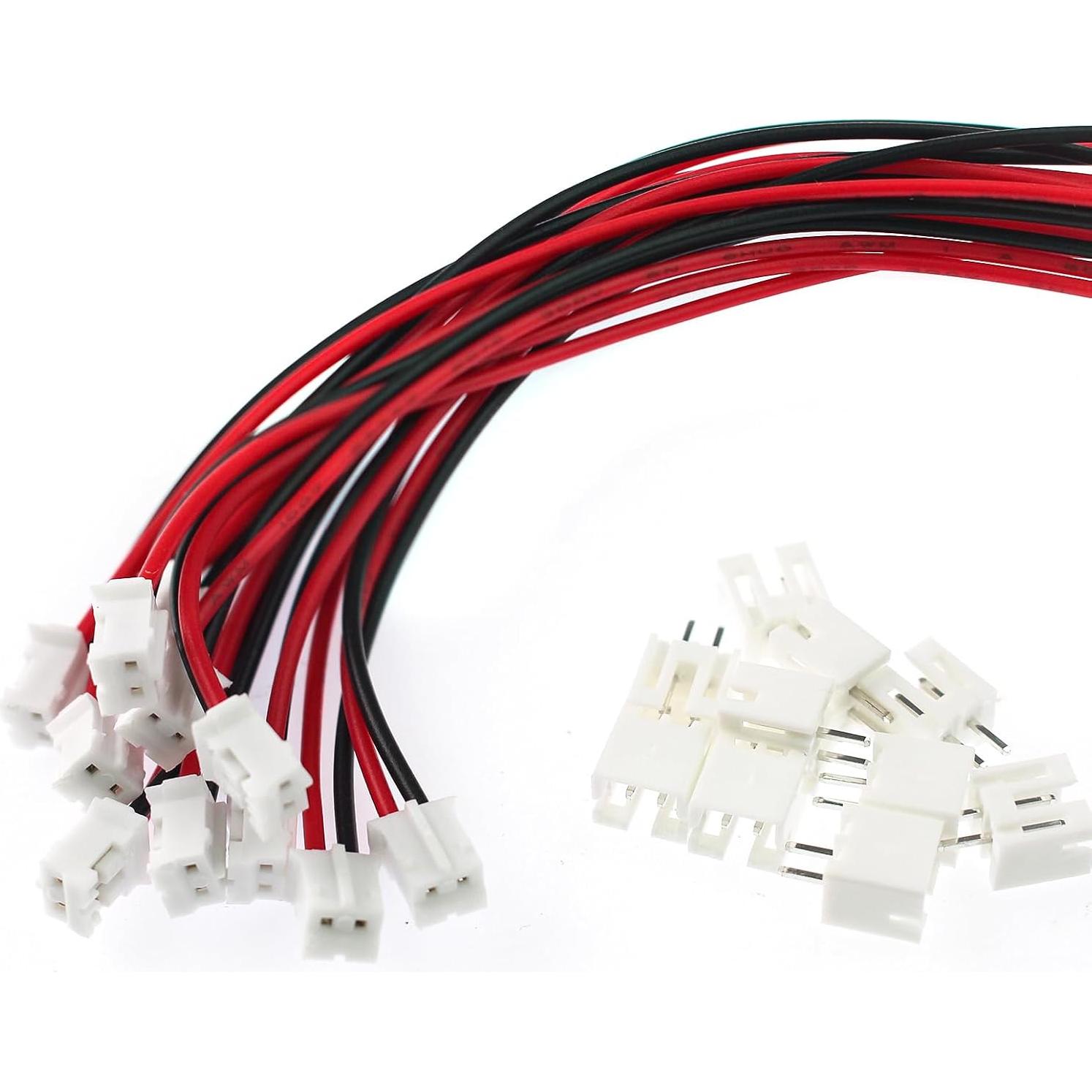 Kit 100 Pcs Conectores JST PH 2.0 2 Pin con Cables 150mm