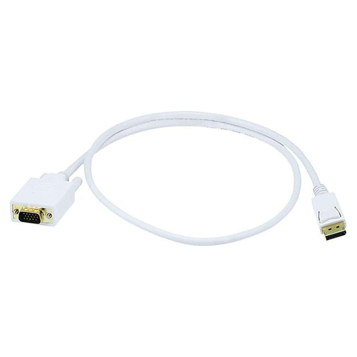 Cable DisplayPort a VGA Monoprice 0.91m Blanco 28AWG