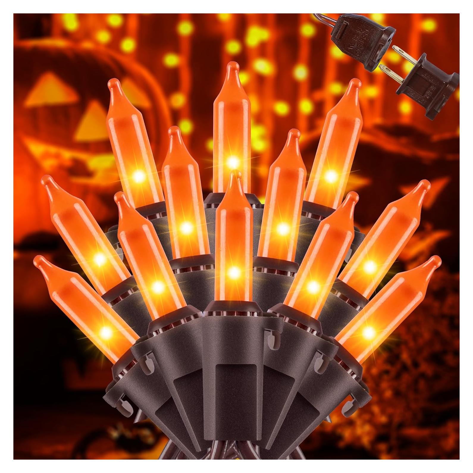 Luces de Cadena Naranjas YOUNGAR 50 Mini Incandescentes 4.0m