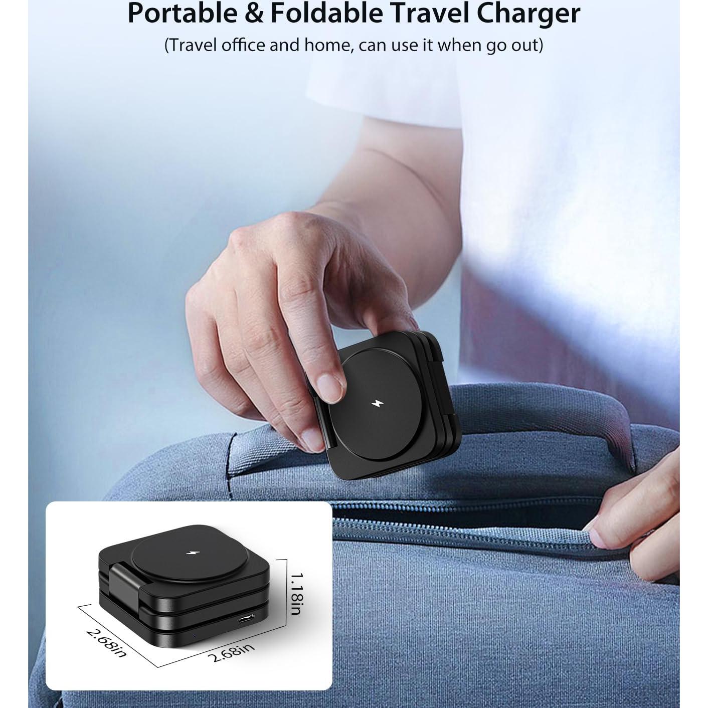 Cargador Inalámbrico 3 en 1 SIWIQU para iPhone y Apple Watch