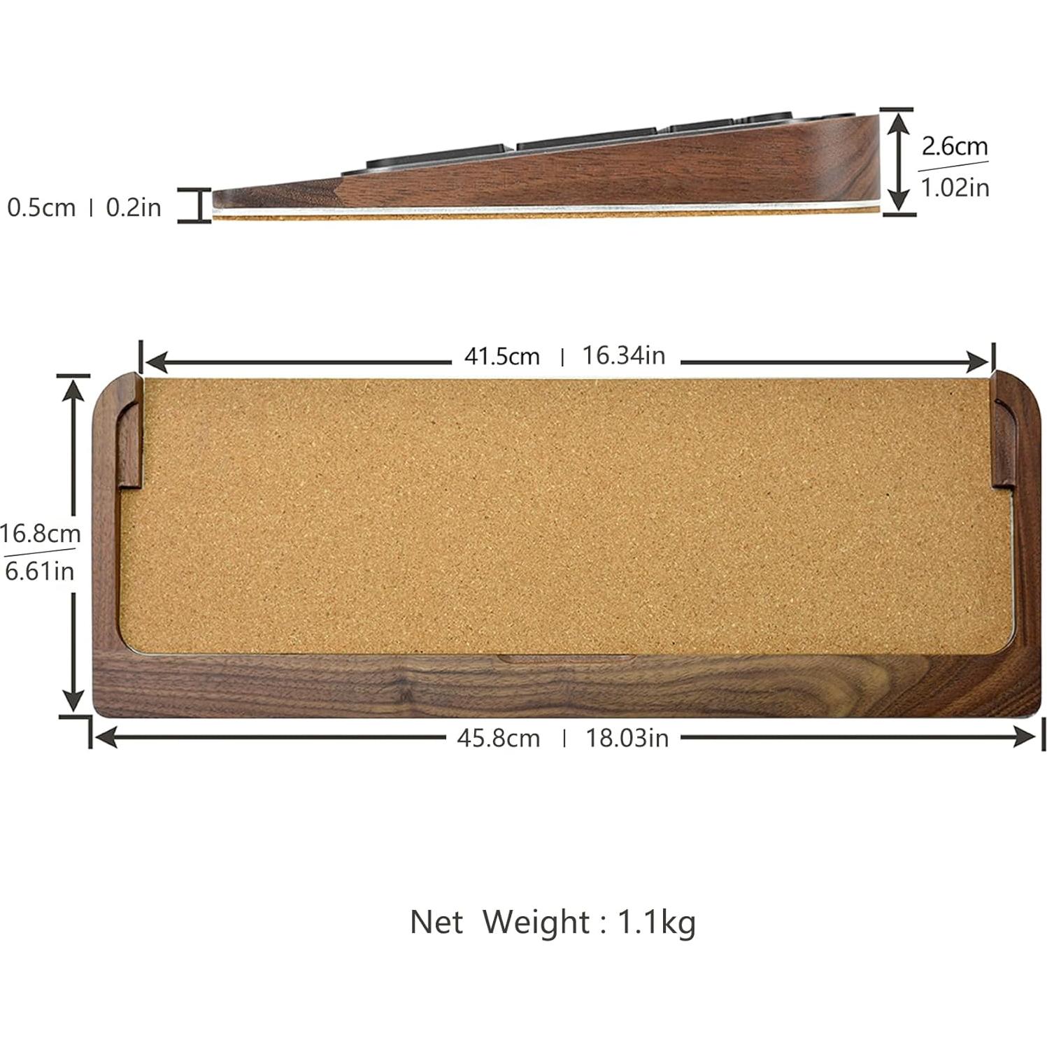 Bandeja de Teclado Ergonómica SAMDI Madera Nuez Negra